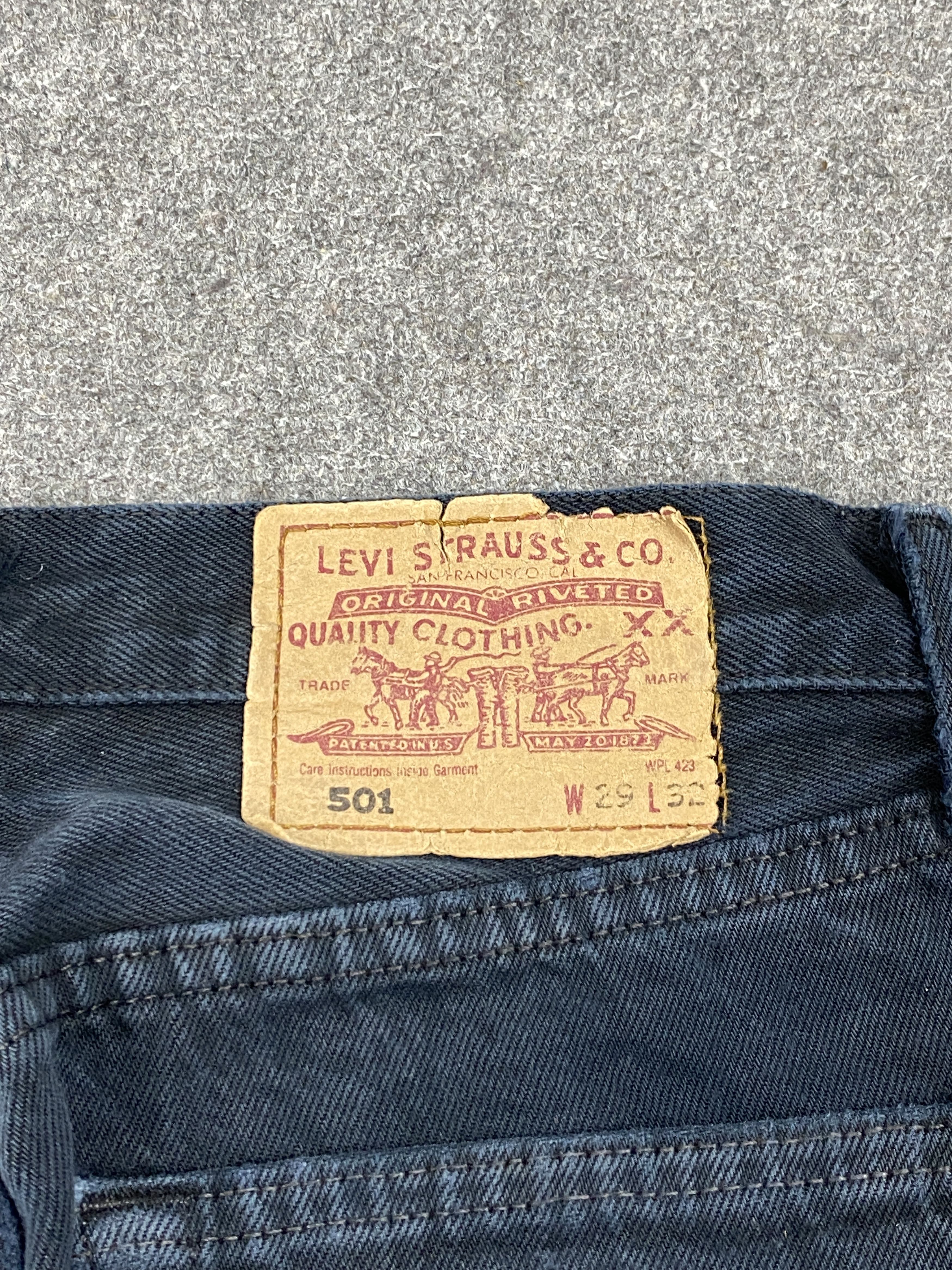 Levi's Vintage Levis 501 Super Black Rusty Jeans DP2757 Size US 28 / EU 44 - 5 Thumbnail