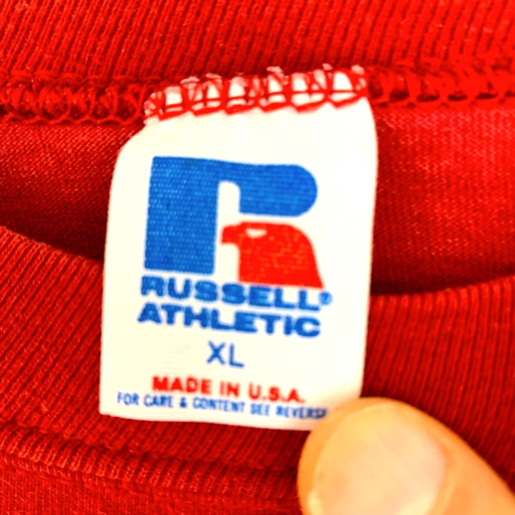 Russell Athletic VINTAGE Washington State Cougars Team Issued WORN Russell Athletic Drew Bledsoe Shirt XL Mens Red Size US XL / EU 56 / 4 - 4 Thumbnail