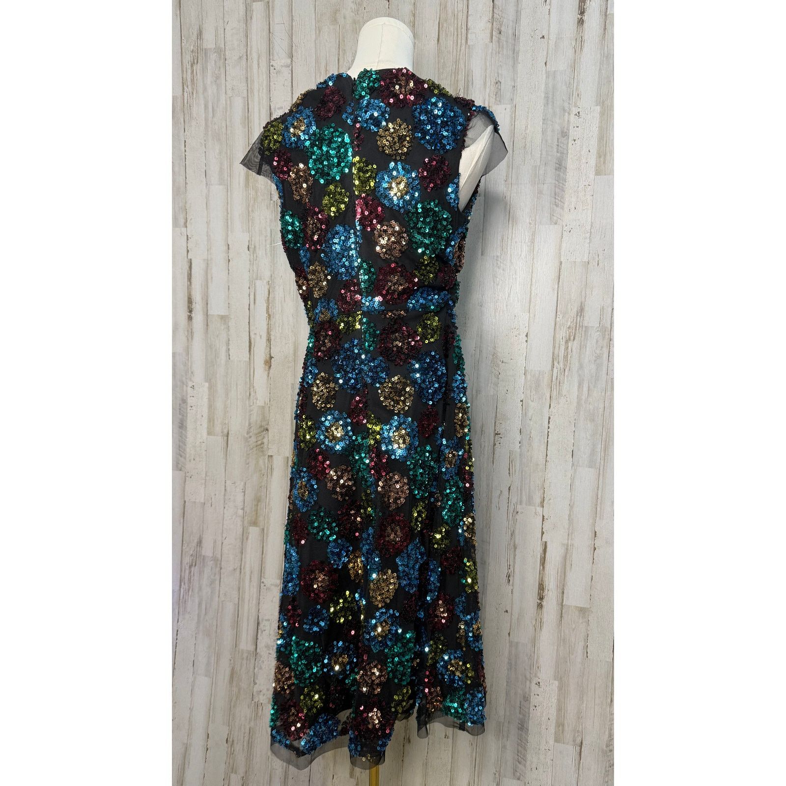 Eva Franco NWT Eva Franco Glenna Sequined Midi Dress Multicolor Size 0 Size XS / US 0-2 / IT 36-38 - 4 Thumbnail