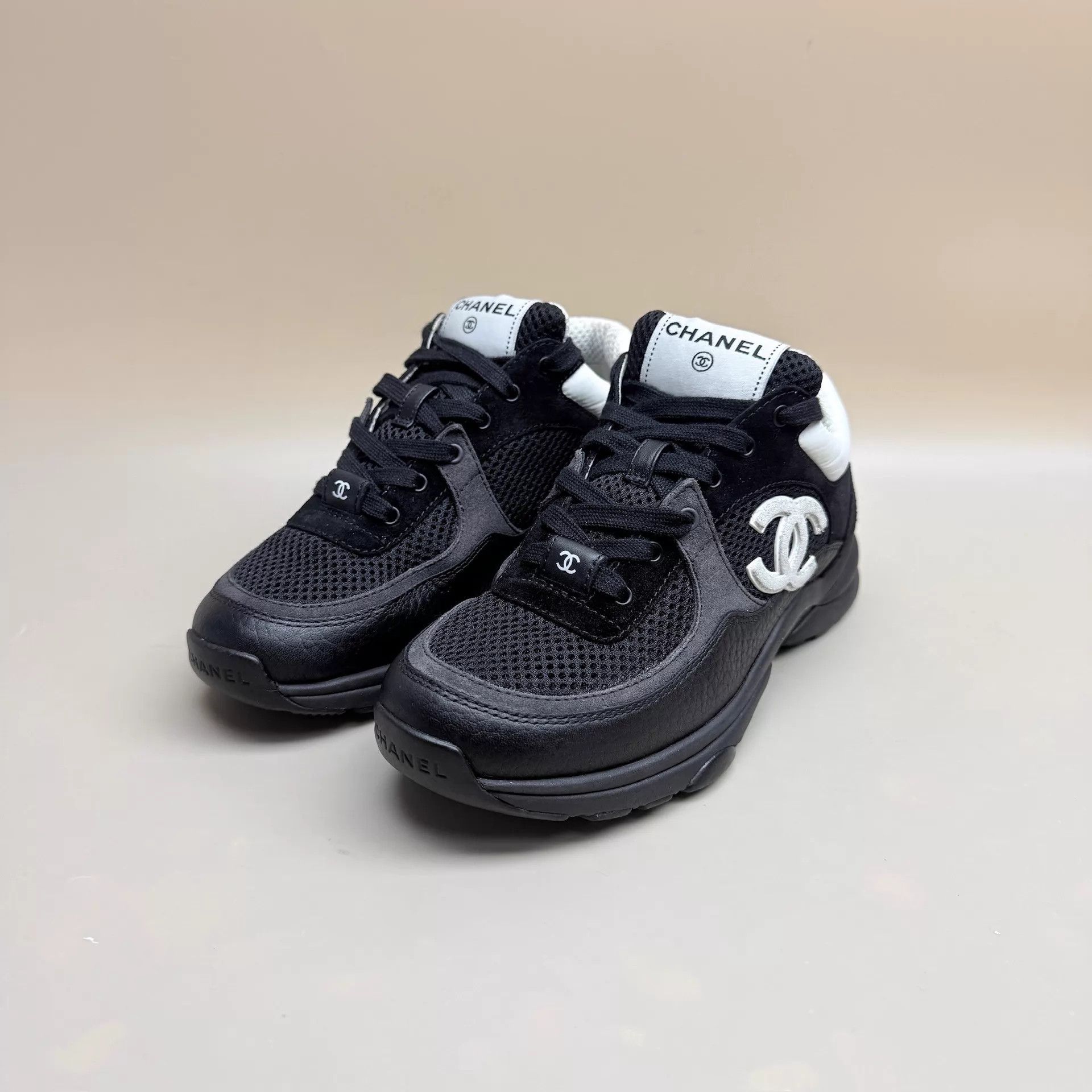 Chanel CHANEL Panda CC Sneaker 36 99 New Missing Tag Size US 5.5 / IT 35.5 - 1 Thumbnail