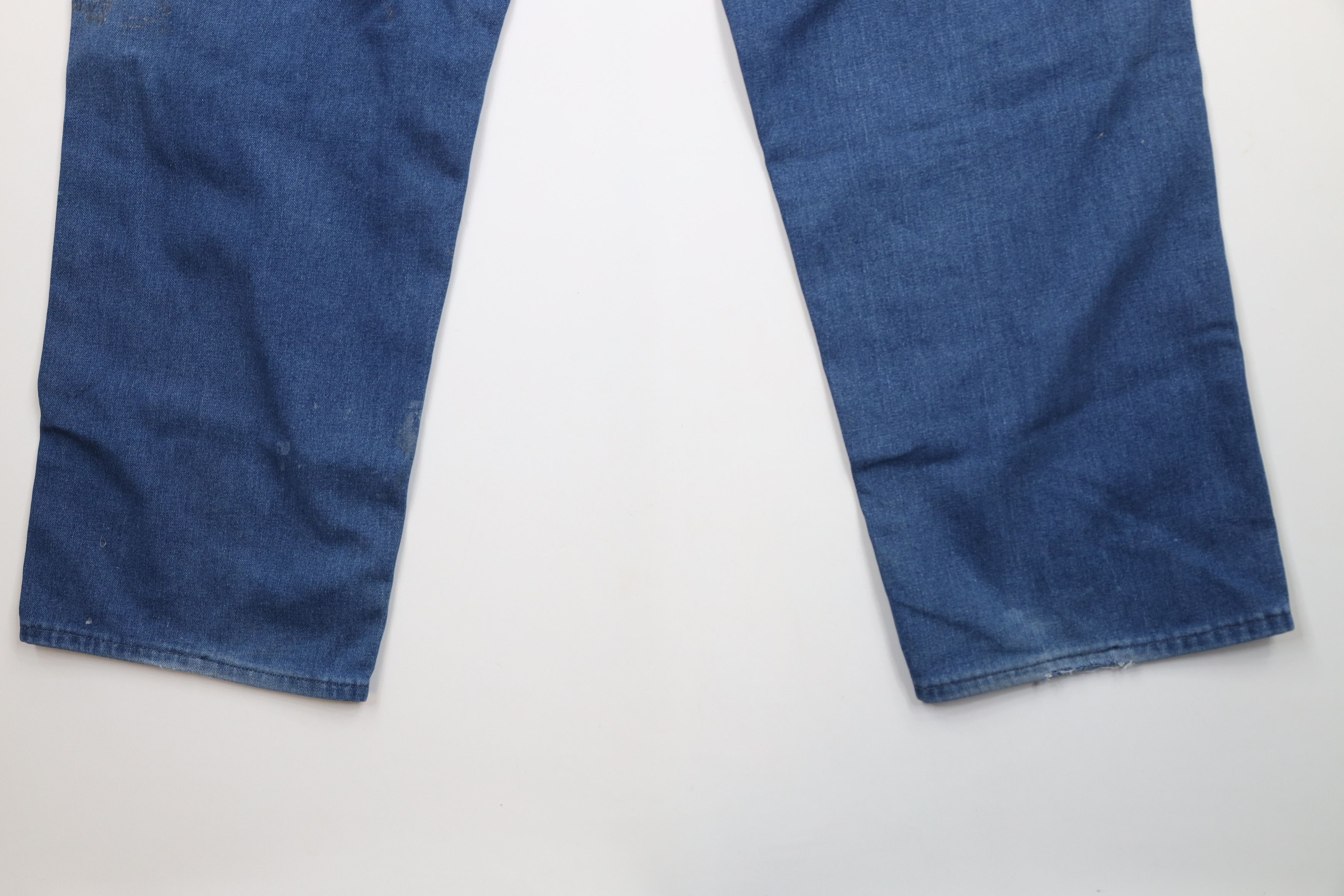 Big Mac × Vintage Vintage 90s Big Mac Dungaree Wide Leg Denim Jeans Blue USA Size US 38 / EU 54 - 14 Thumbnail