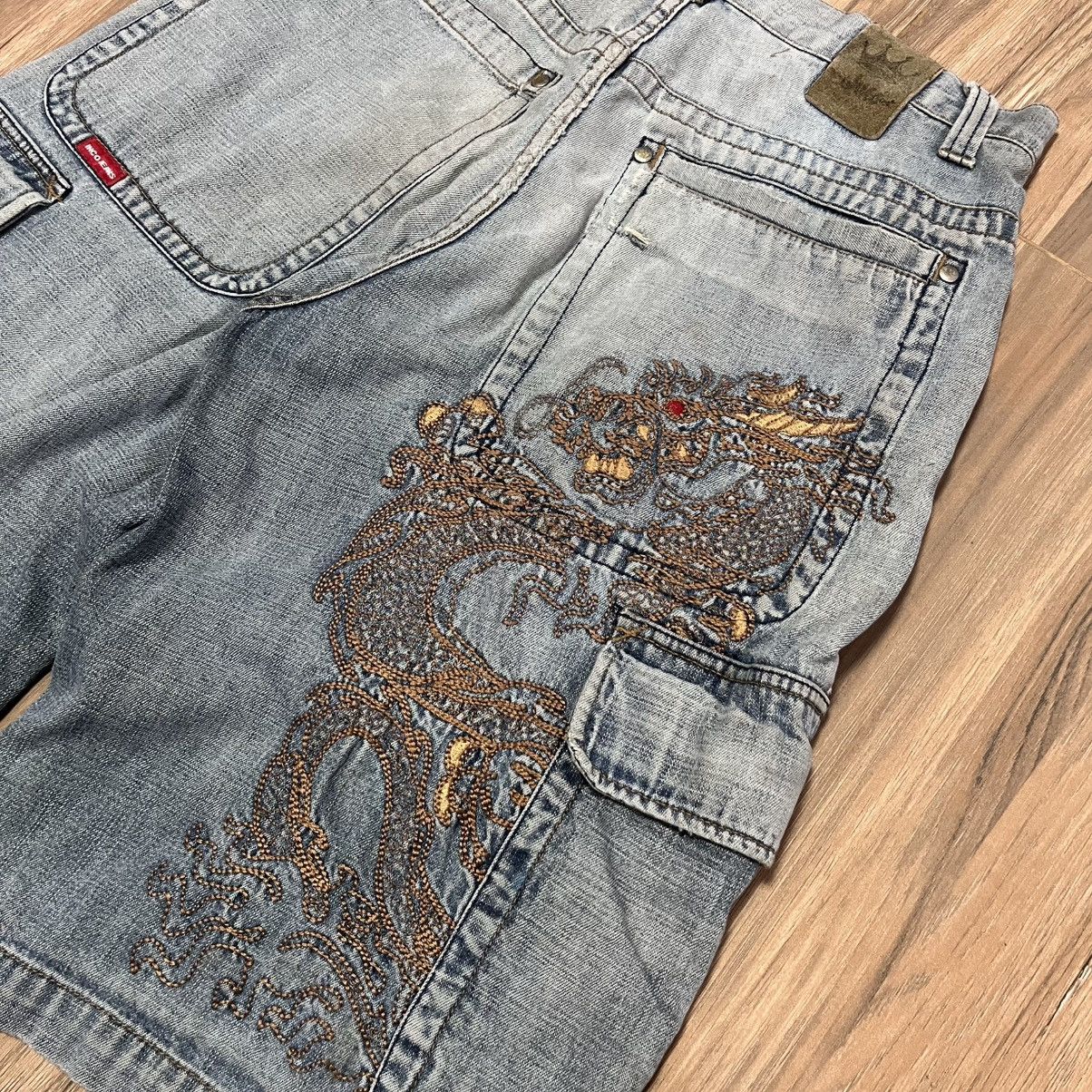 JNCO JNCO JEANS DRAGON EMBROIDERED Size US 29 - 2 Thumbnail