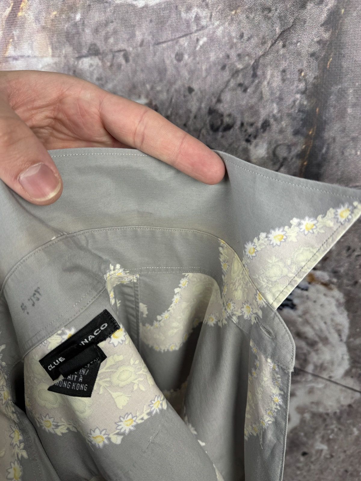 Club Monaco Club Monaco Paisley Button Up Shirt Gray Casual Men’s Size US M / EU 48-50 / 2 - 16 Thumbnail