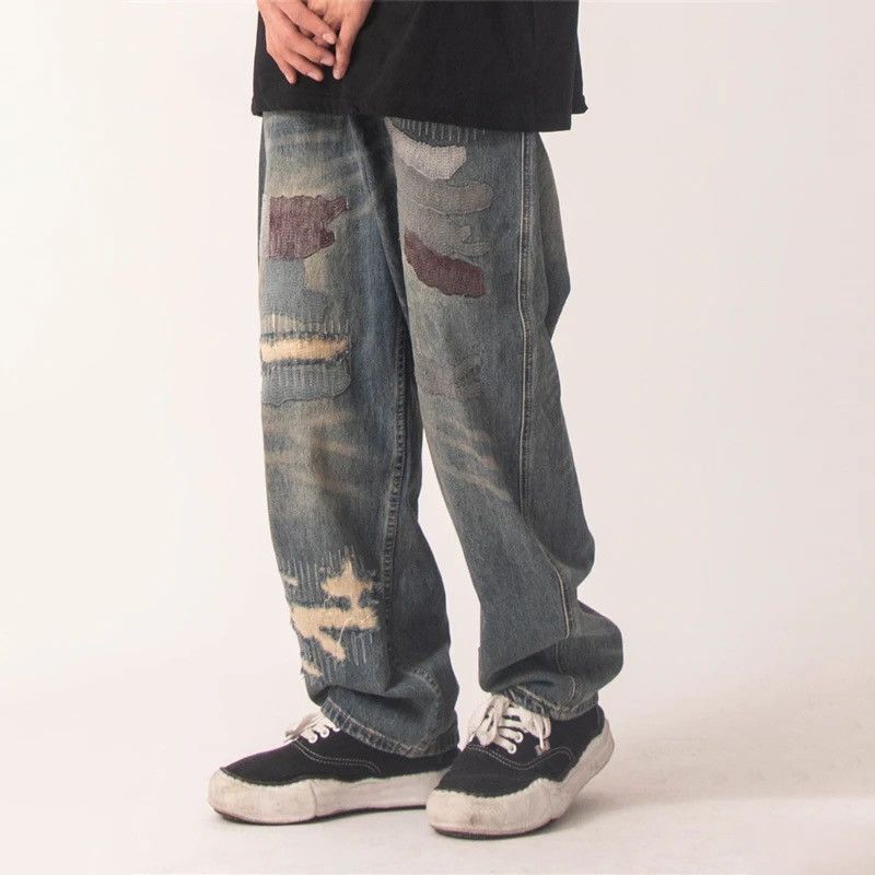 Jean Patchwork Baggy Jeans Size US 34 / EU 50 - 3 Thumbnail