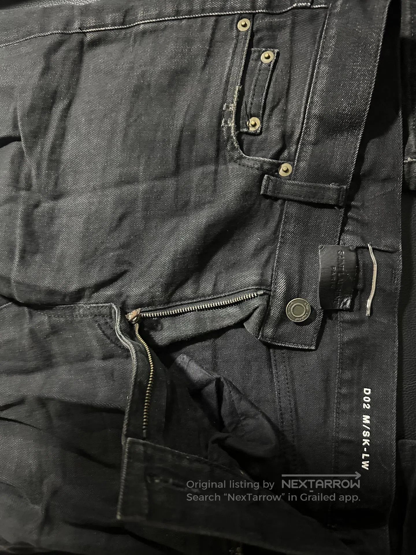 Saint Laurent Paris Saint Laurent SLP 15AW Black Skinny Jeans. Size US 29 - 3 Thumbnail