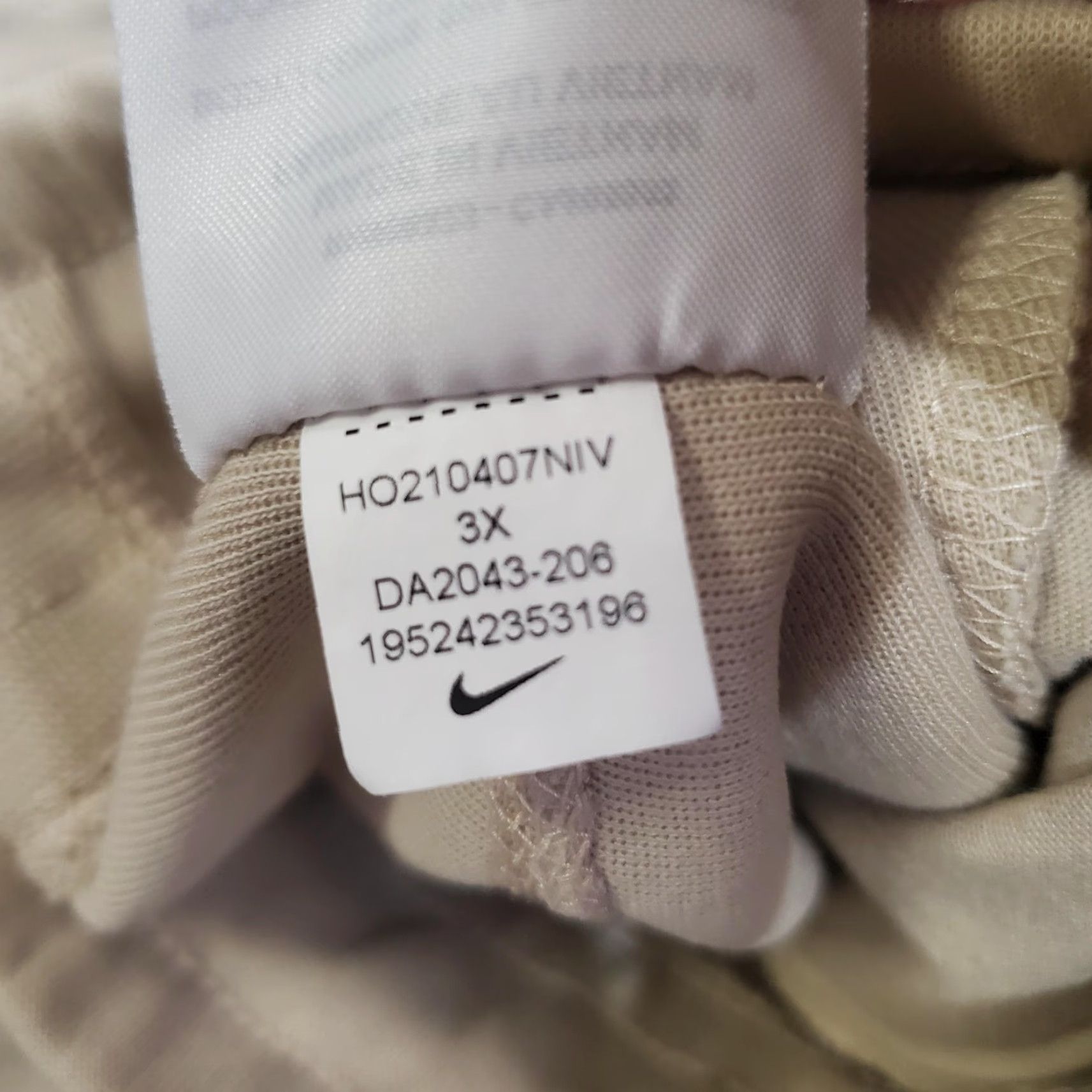 Nike VINTAGE Nike Pants Womens 3X Beige Tech Fleece Joggers Zip Pocket Athletic DA2043-206 Size 40" / US 18 - 5 Thumbnail