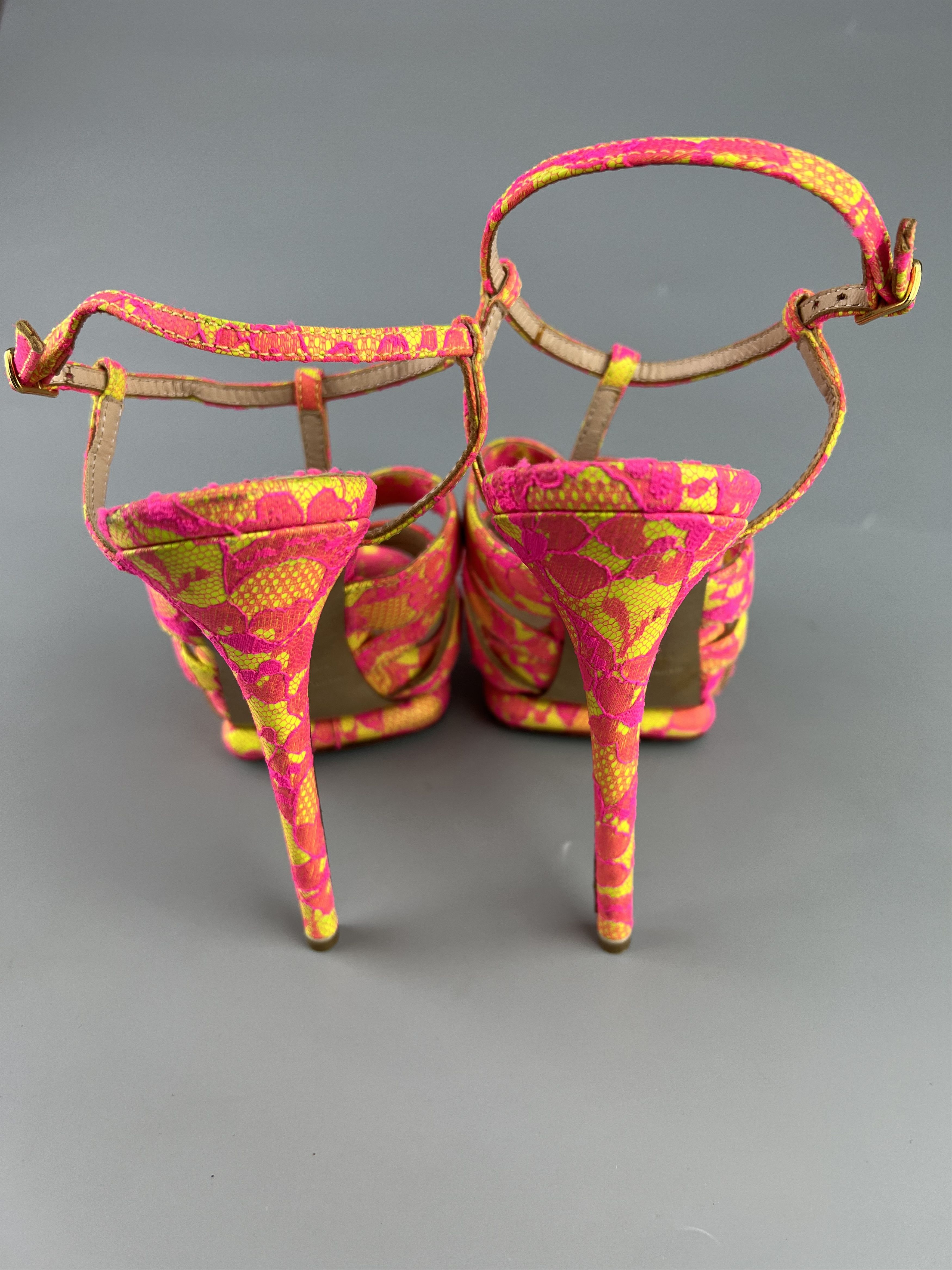 Nicholas Kirkwood Embroidered Overlay Lace Platform High Heels Pump Shoes 40 Size US 9 / IT 39 - 5 Thumbnail