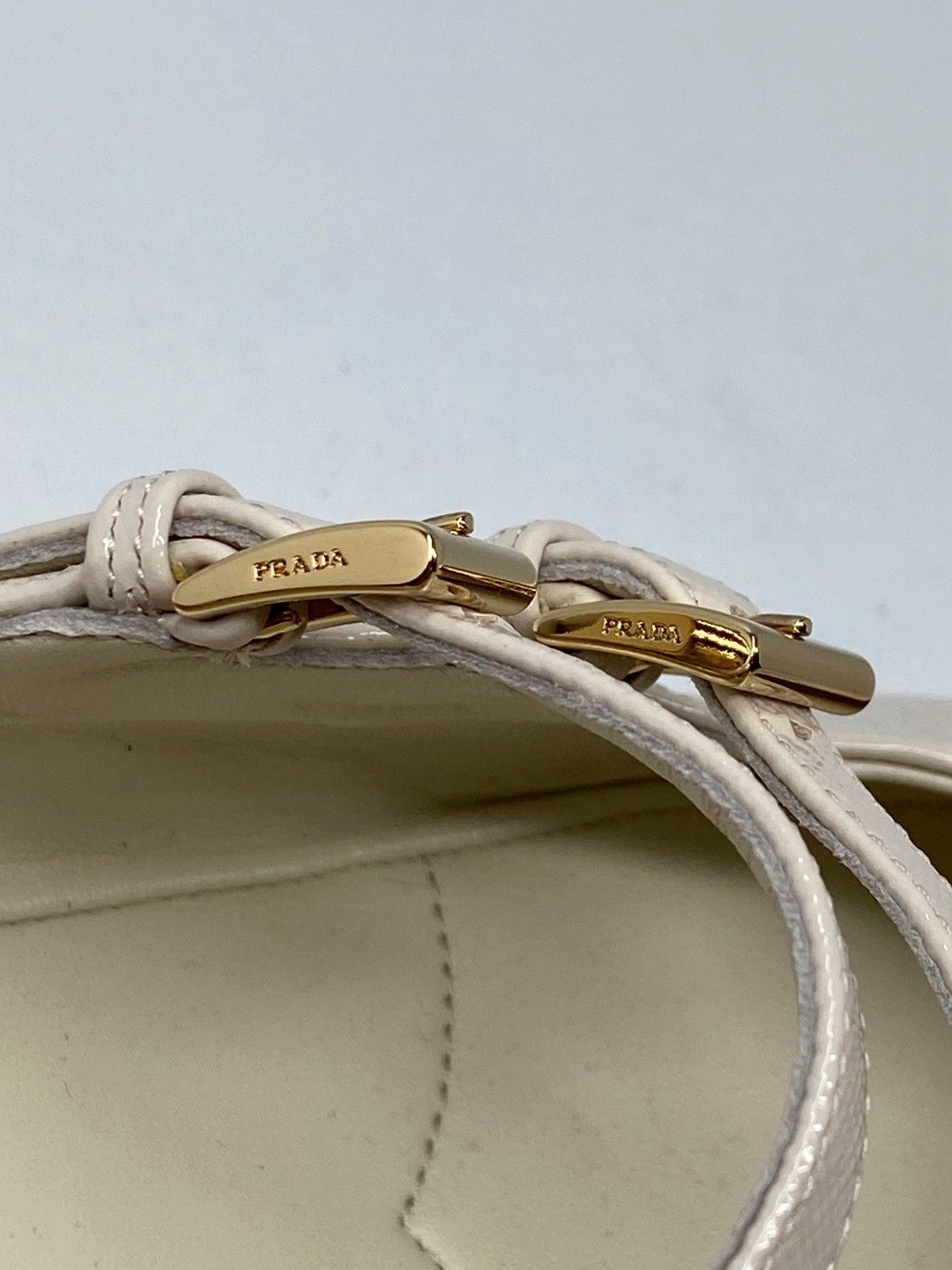 Prada Prada Leather Double-Strap Triangle Logo Ballerina Flats Size US 6 / IT 36 - 10 Thumbnail