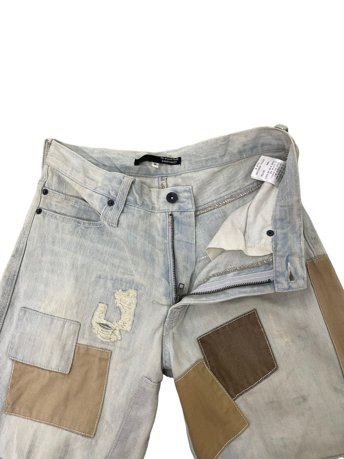 Japanese Brand Patchwork Jeans The Exibitionist Distress Regular 6🟦9 Size US 31 - 9 Thumbnail