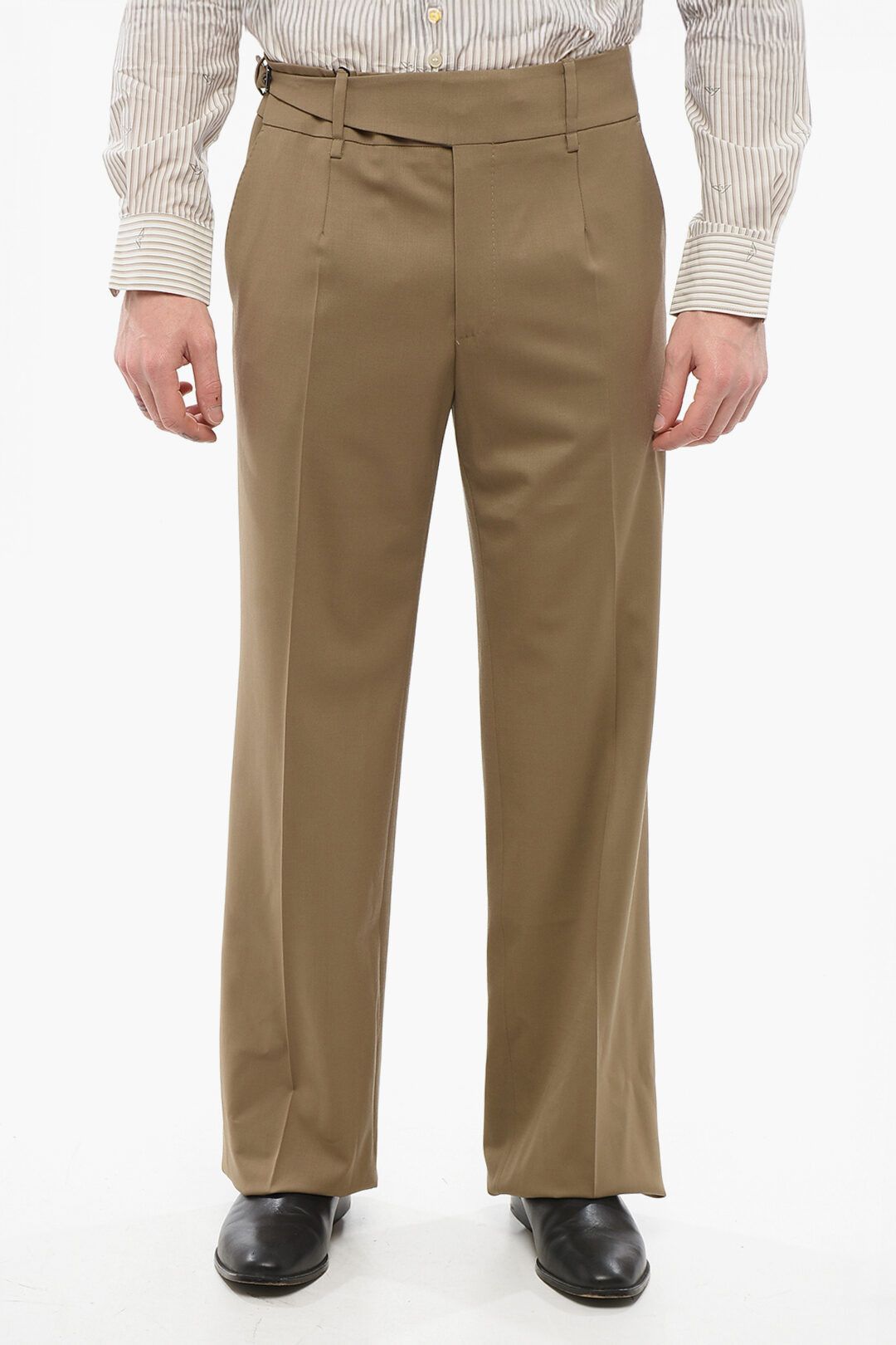 Dolce & Gabbana og1mm0825 Stretch Virgin Wool Pant in Brown Size US 32 / EU 48 - 1 Thumbnail