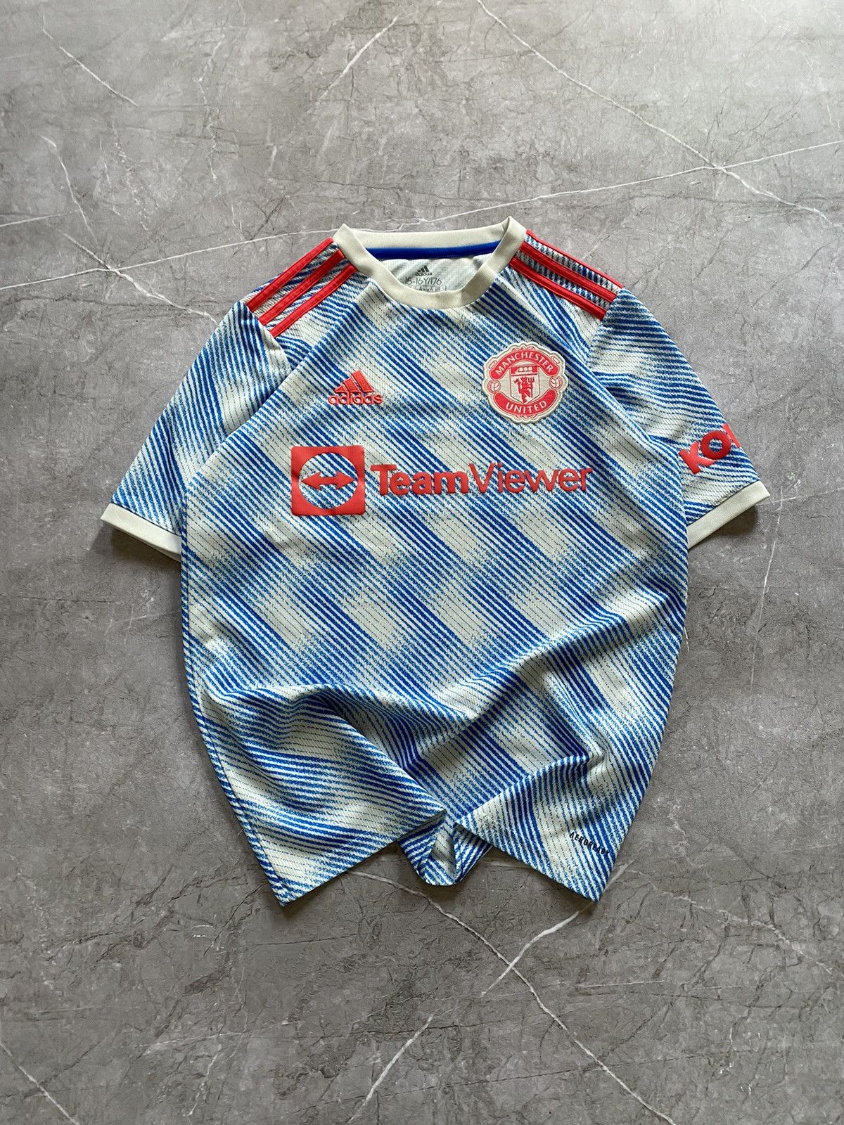 Adidas × Vintage Rare 2021-22 Adidas Manchester United Soccer Jersey Football Size US S / EU 44-46 / 1 - 2 Thumbnail