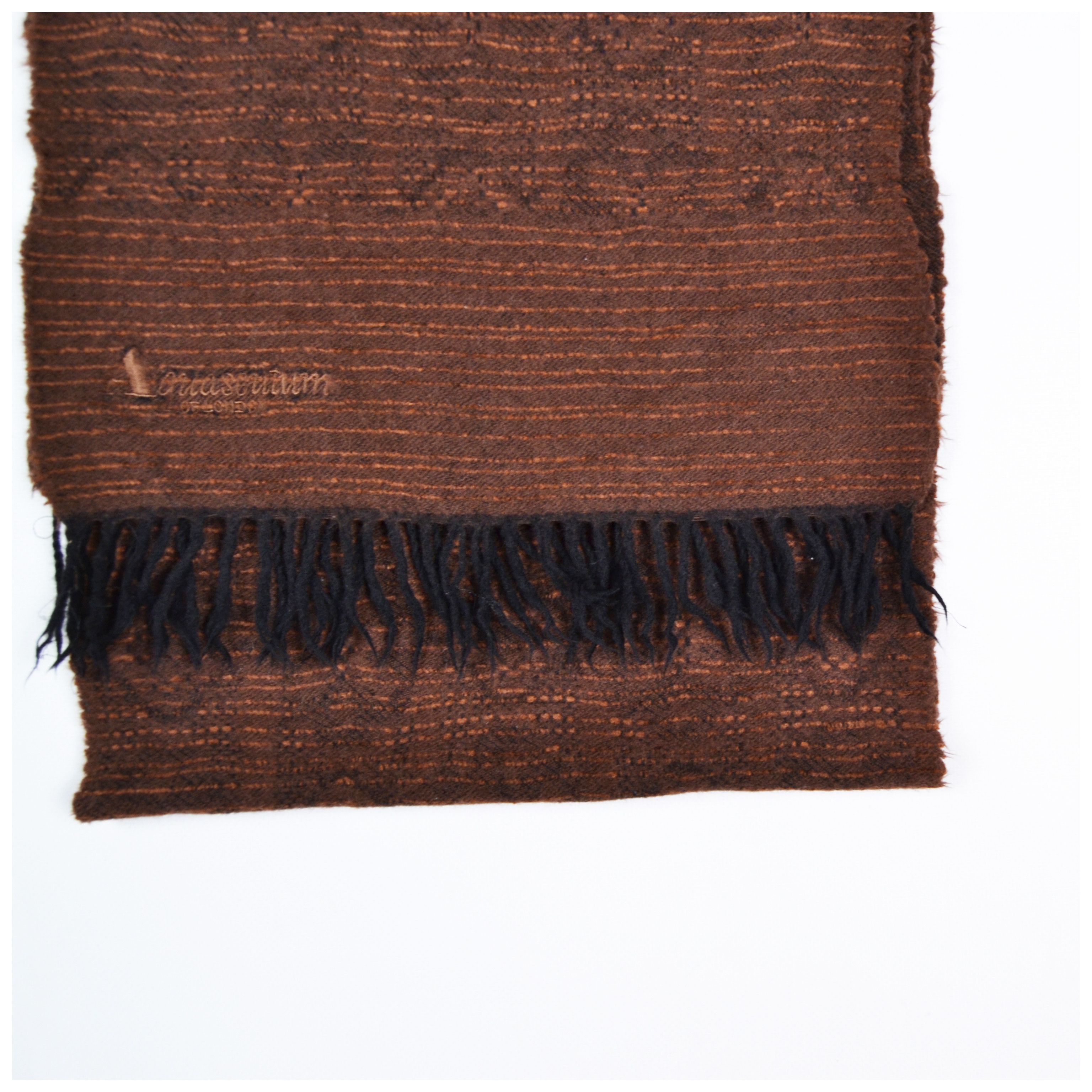 Aquascutum × Vintage Rare! Vintage Aquascutum Wool Scarf With Embroidered Logo Size ONE SIZE - 5 Thumbnail