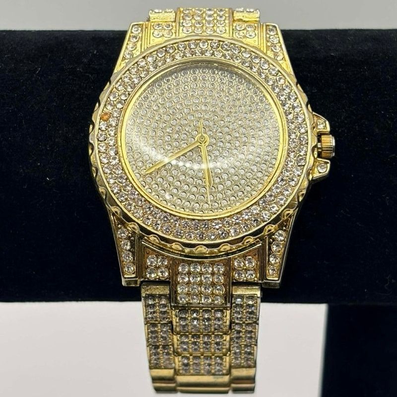 Other Gold Bling Men’s Watch Size ONE SIZE - 1 Thumbnail