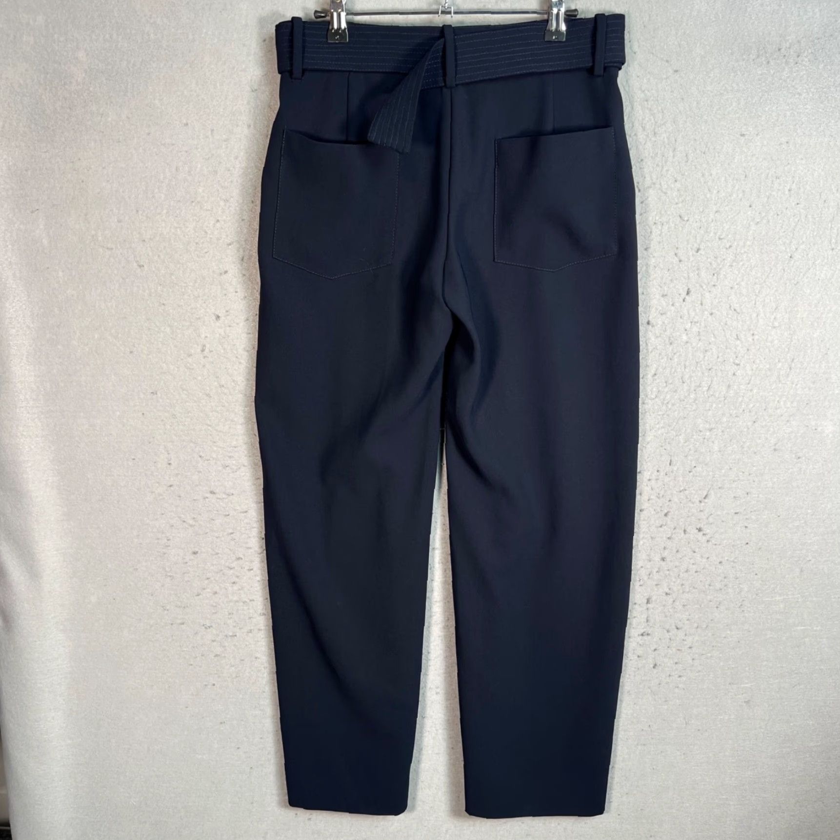 Zara Zara Womens XS Studio Mid Rise Wide Leg Blue Pants With Belt Pants XS Blue Zara Womens Studio Mid Rise Wide-Leg Belt - dress pants Size 26" / US 2 / IT 38 - 2 Thumbnail