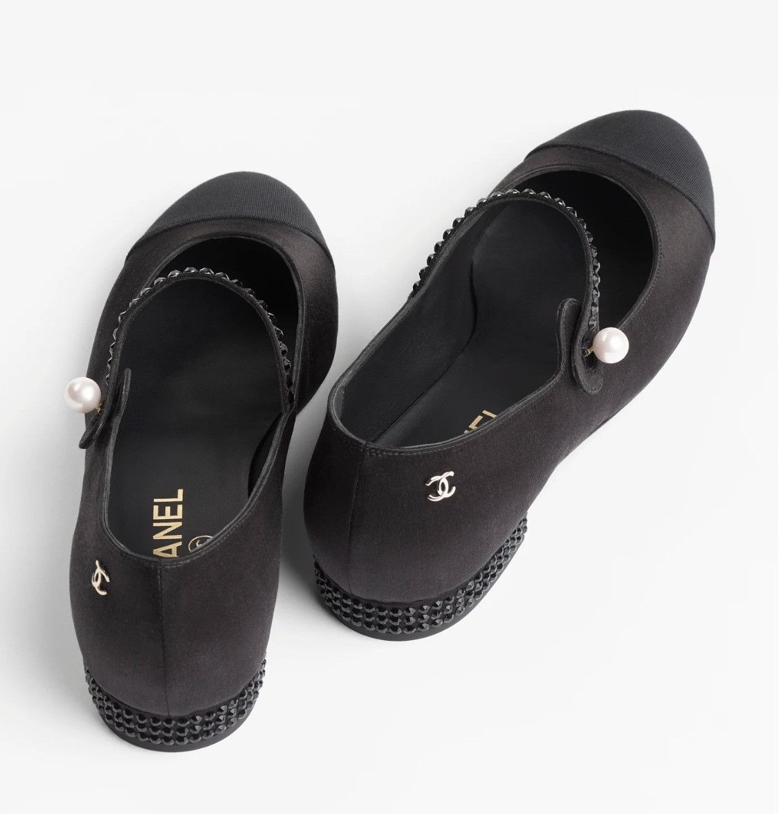 Chanel Chanel 24B Crystal CC Logo Mary Jane Strap Ballet Flat 37 Size US 7 / IT 37 - 16 Thumbnail