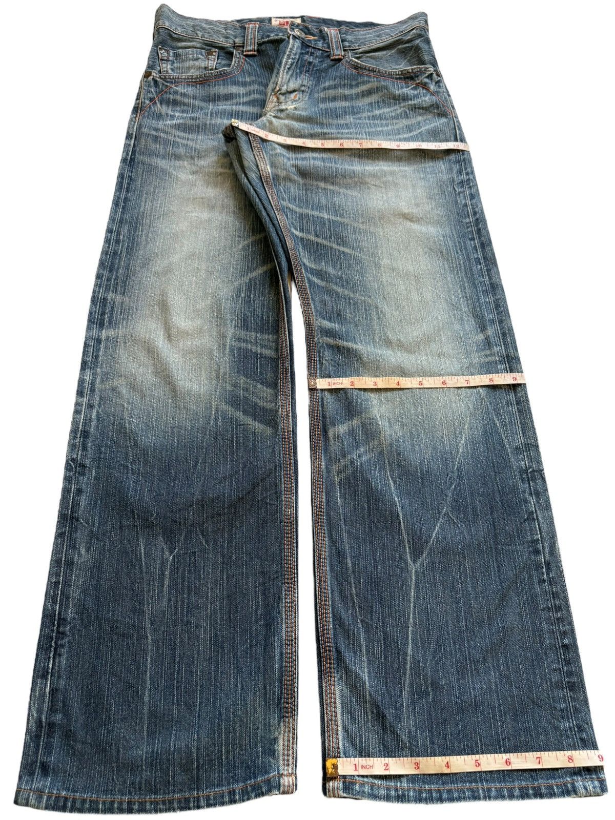 Edwin Exclusive Vintage Edwin 424 Faded Wash Loose Baggy Jeans Size US 32 / EU 48 - 14 Thumbnail