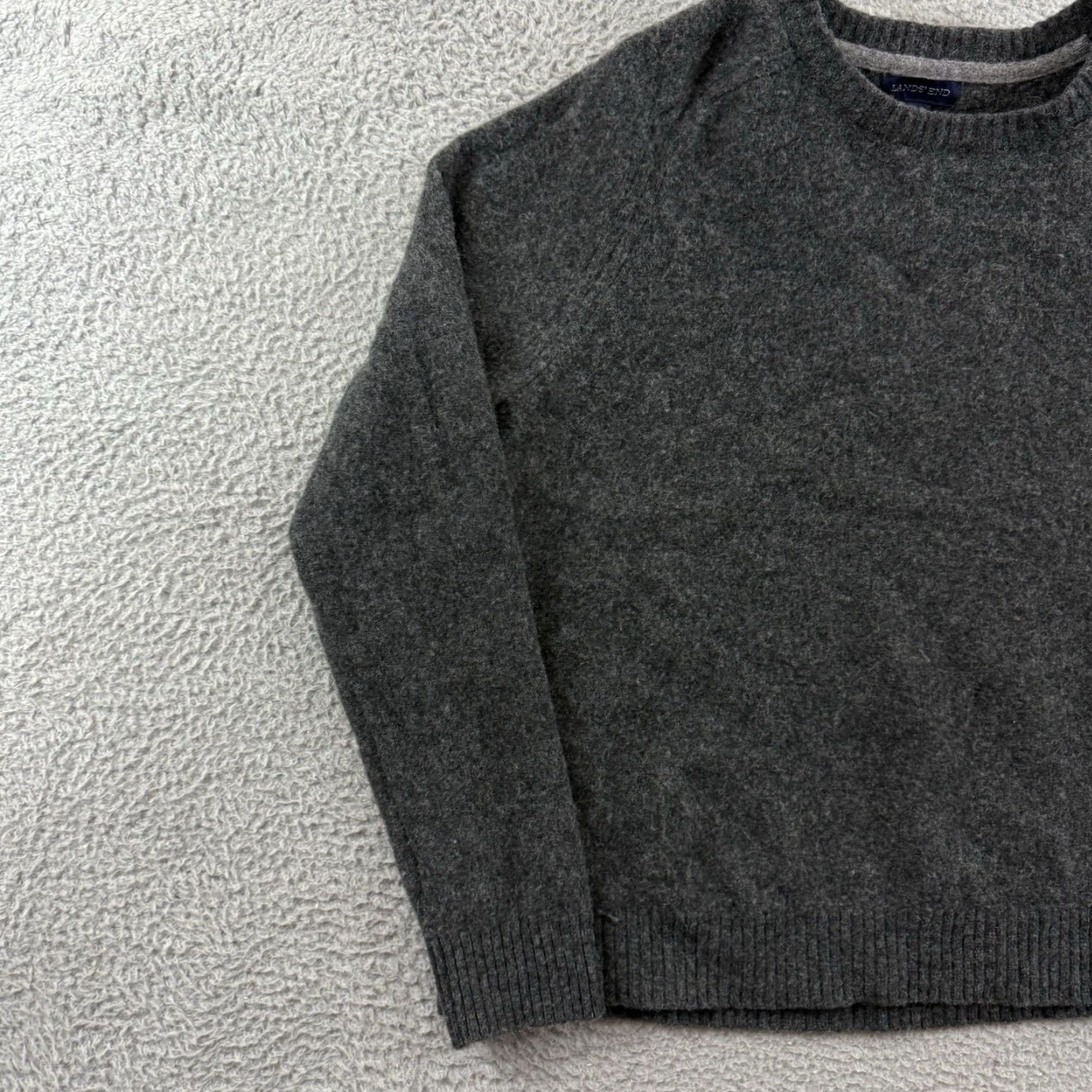 Lands' End VINTAGE Lands' End Sweater Men XL Gray Long Sleeve Knit Preppy Jumper Pullover Size US XL / EU 56 / 4 - 4 Thumbnail