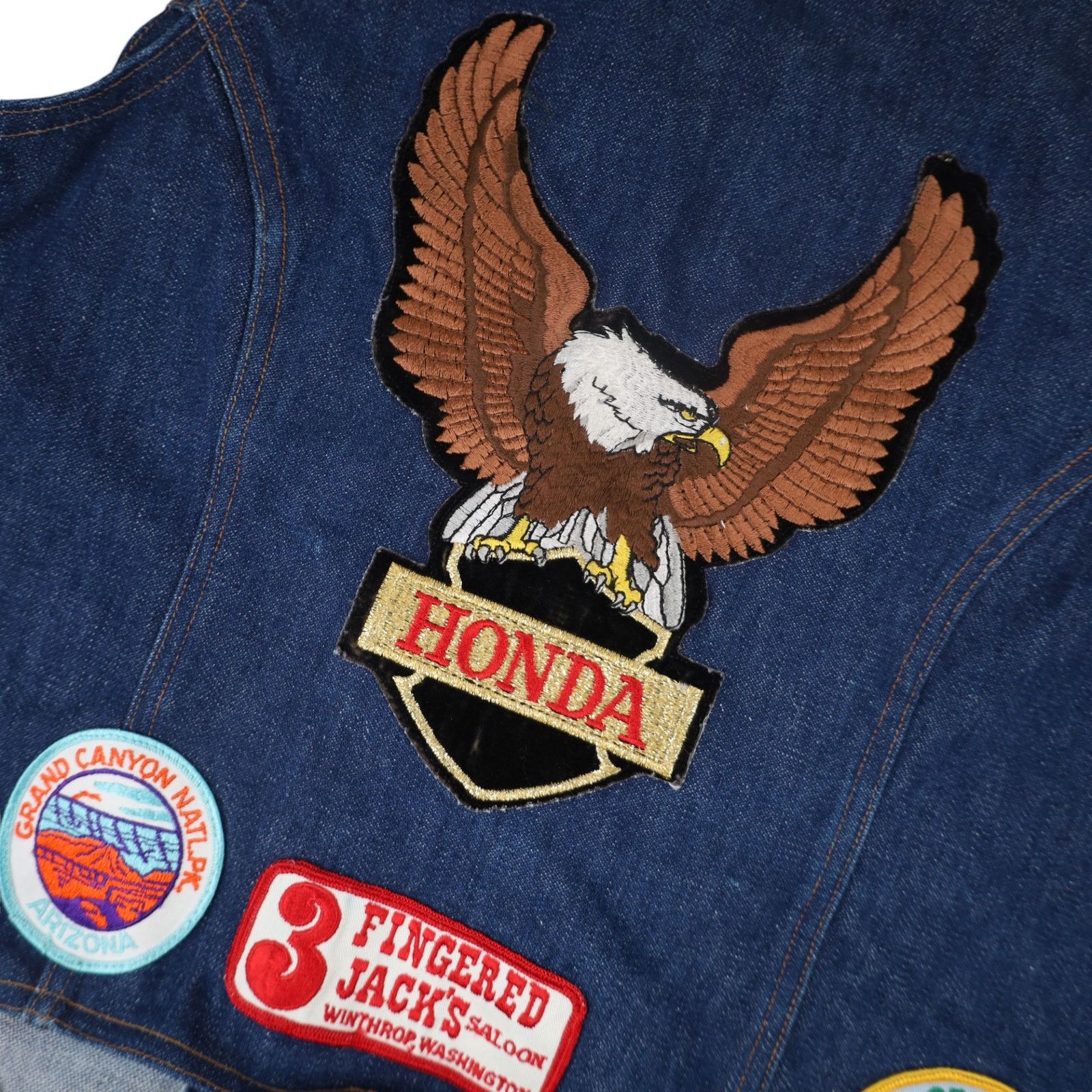 Vintage × Wrangler Vintage Wrangler Honda Motorcycle Patches Denim Vest Size US M / EU 48-50 / 2 - 12 Thumbnail