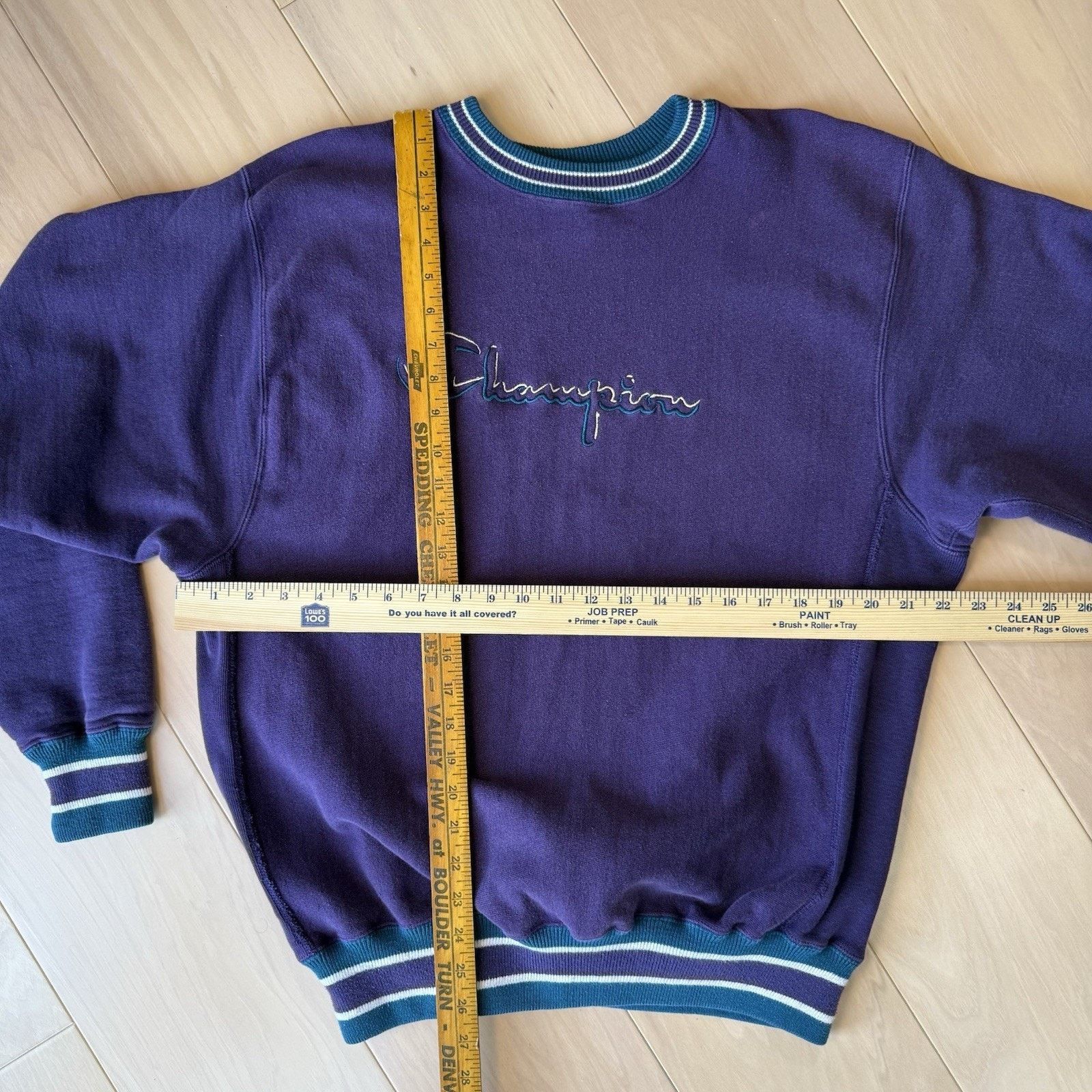 Champion Vintage Champion Reverse Weave Sweatshirt XL Purple 90s Size US XL / EU 56 / 4 - 3 Thumbnail