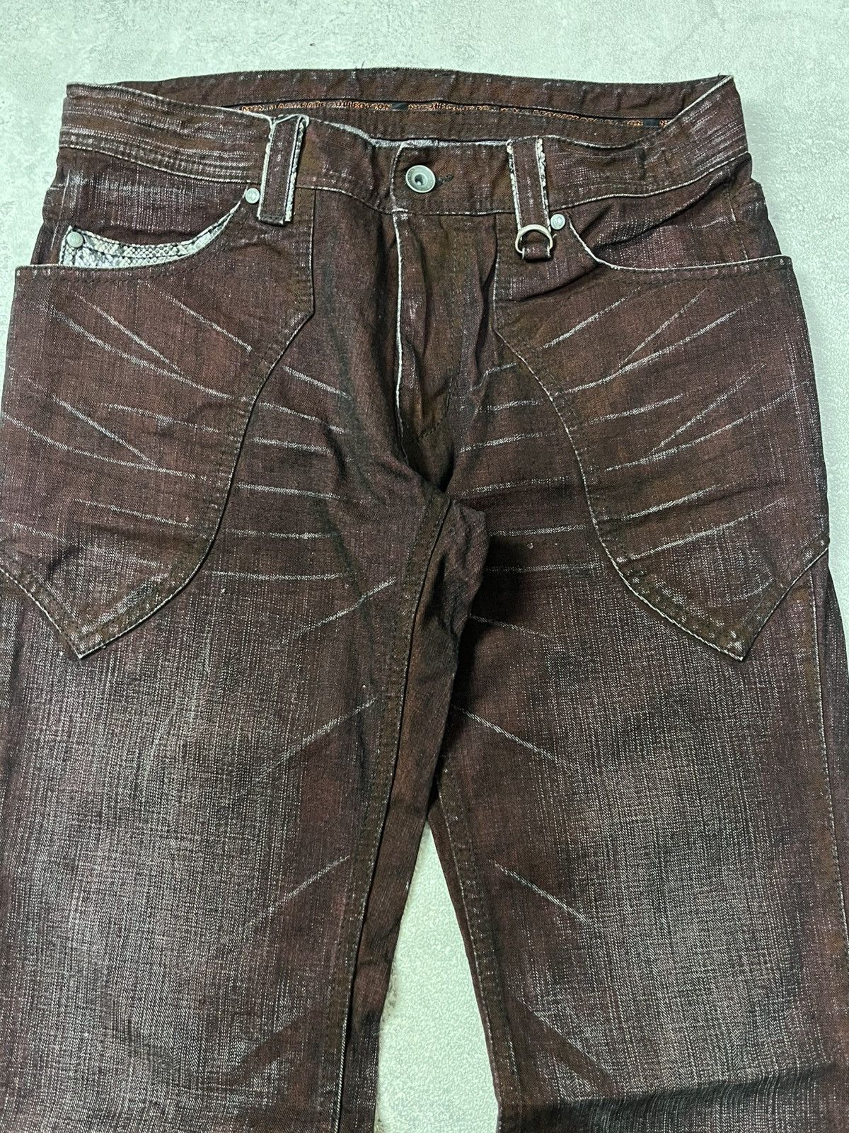 Japanese Brand Nicole Club For Men Python Leather Size US 30 / EU 46 - 3 Thumbnail