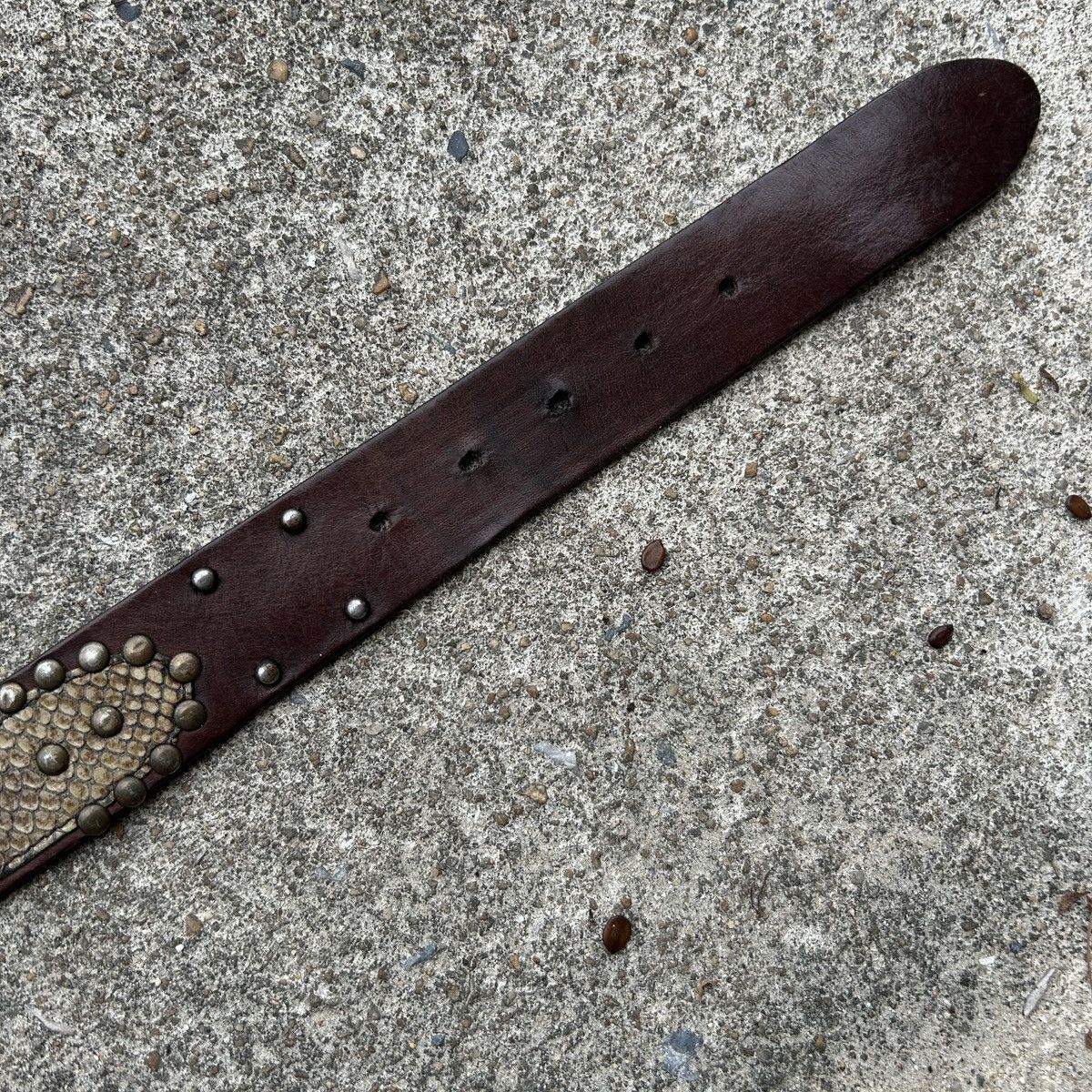 Vintage Vintage studded leather belt (Kapital Style) Size ONE SIZE - 11 Thumbnail