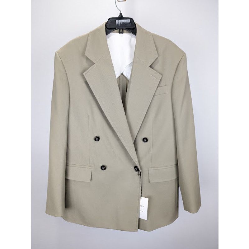 Bottega Veneta o1rshd1 Grain De Poudre Stretcs Jacket in Travertine Size US M / EU 48-50 / 2 - 1 Thumbnail