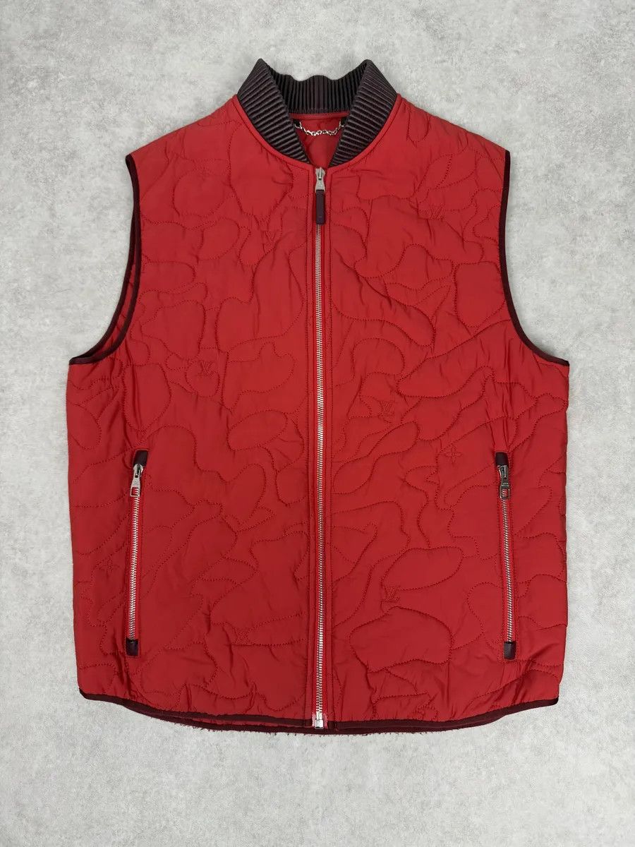 Louis Vuitton Louis Vuitton Red Abstract Camo Vest Size US M / EU 48-50 / 2 - 1 Thumbnail