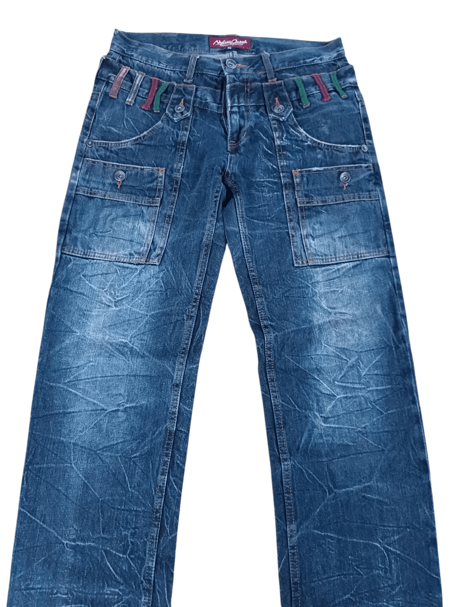 20471120 SICK DOUBLE WAIST Y2K NYLAUS BUSH PANT PUNK GRUNGE STYLE Size US 32 / EU 48 - 2 Thumbnail