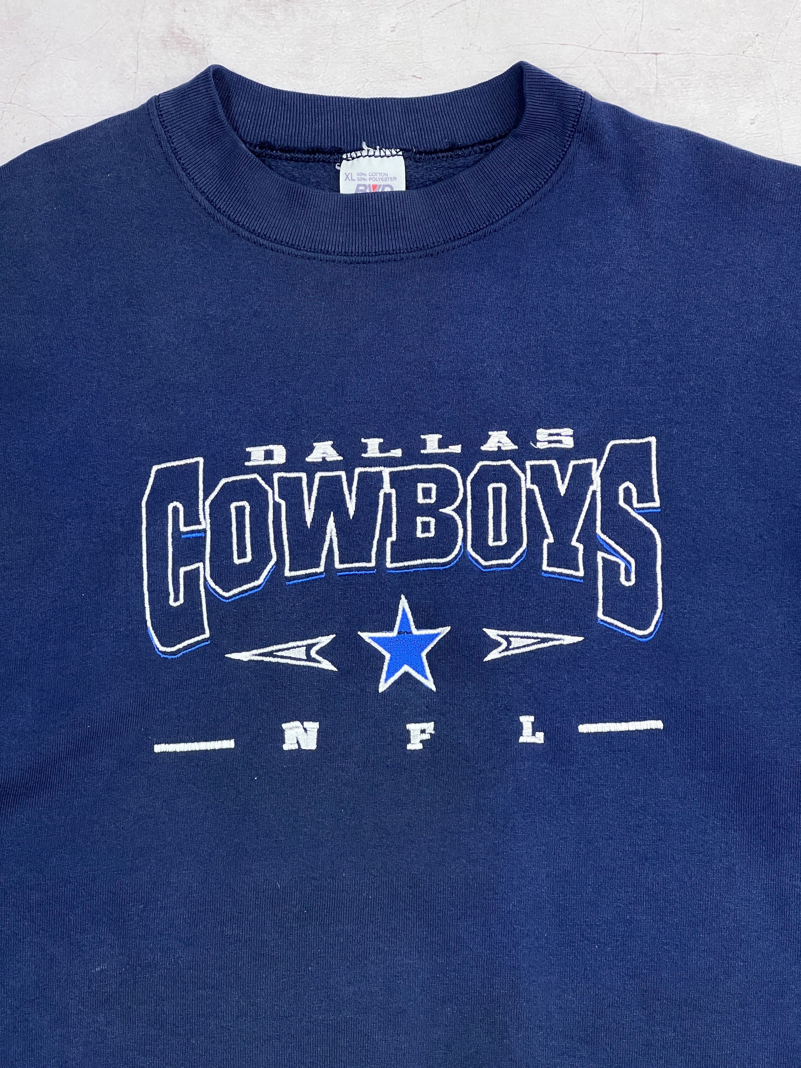 NFL × Vintage Vintage Dallas Cowboys NFL Sweatshirt by BVD Size US XL / EU 56 / 4 - 3 Thumbnail