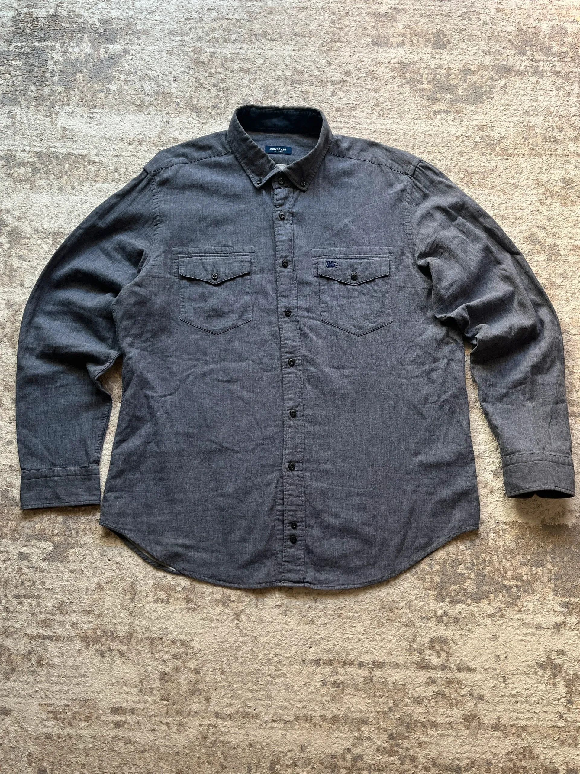 Burberry Burberry London Sz XL Shirts Grey Size US XL / EU 56 / 4 - 1 Thumbnail