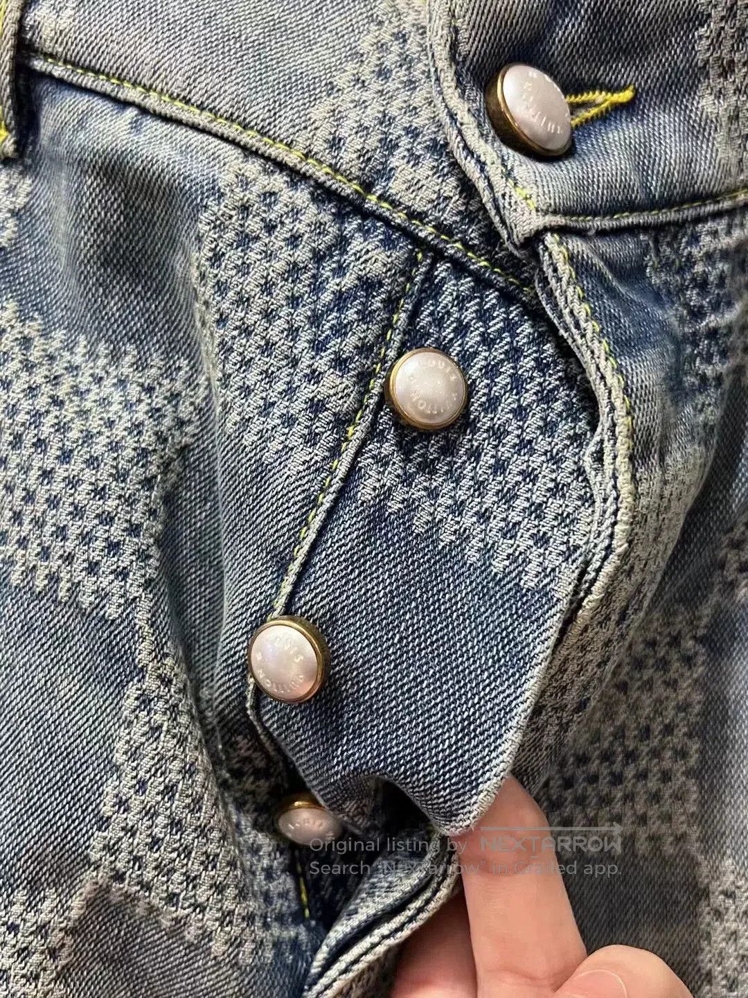 Louis Vuitton lv louis vuitton checkered logo denim pants. Size US 30 / EU 46 - 2 Thumbnail