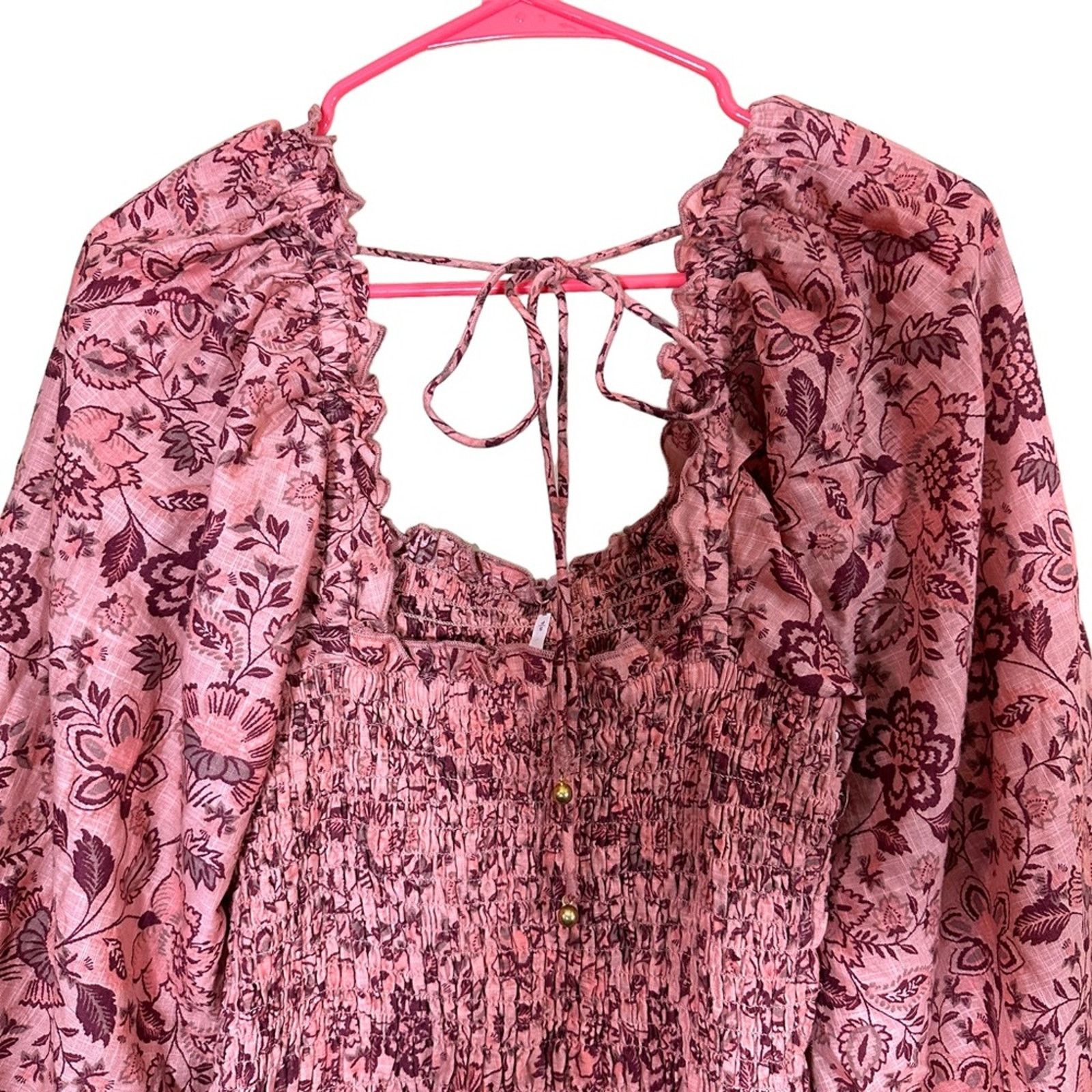 knee length dresses for ladies FREE PEOPLE Floral SMOCK IT TO ME Mini Dress