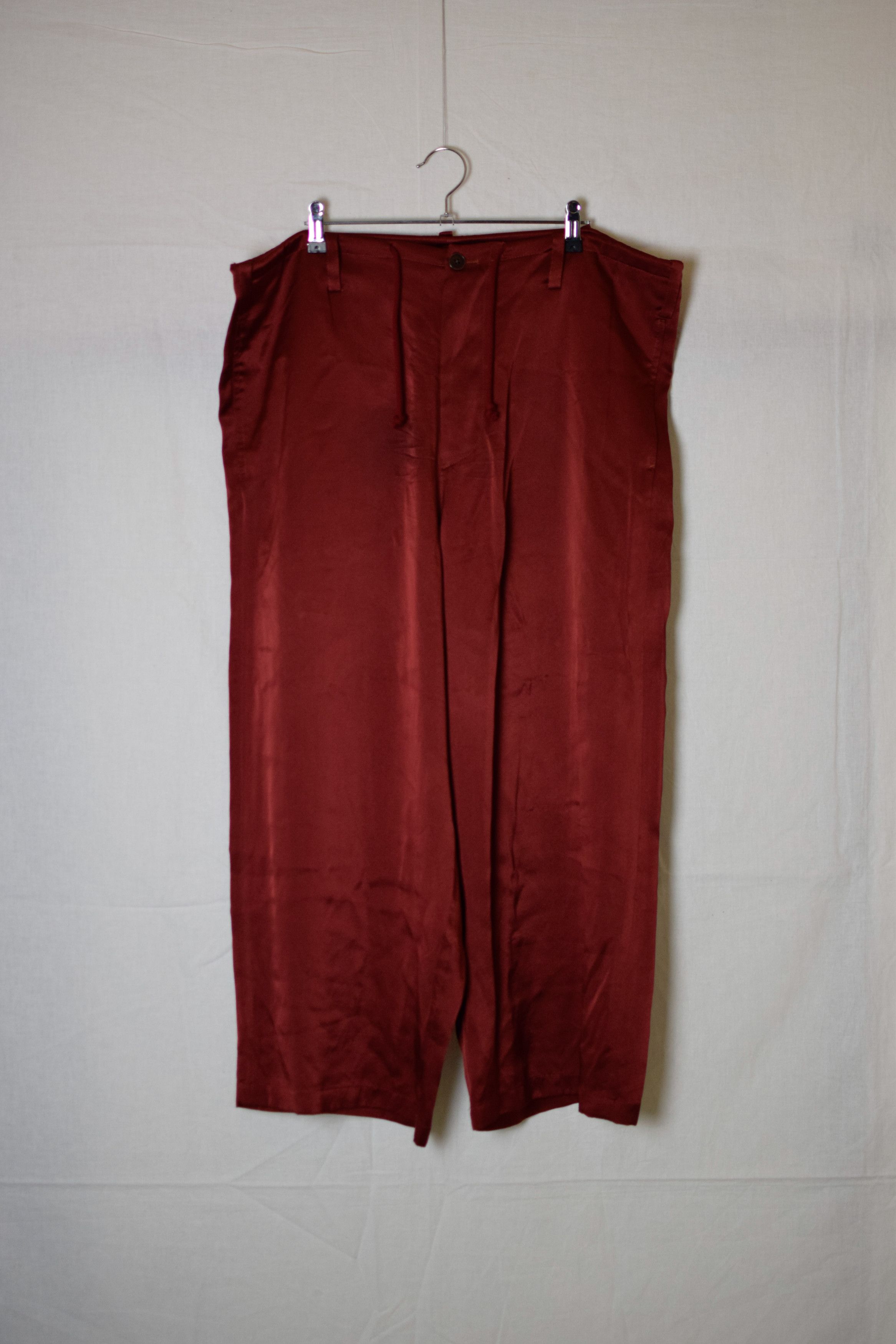 Yohji Yamamoto YYPH AW12 Red Silk Pants - HD-P29-406 Size US 34 / EU 50 - 2 Thumbnail