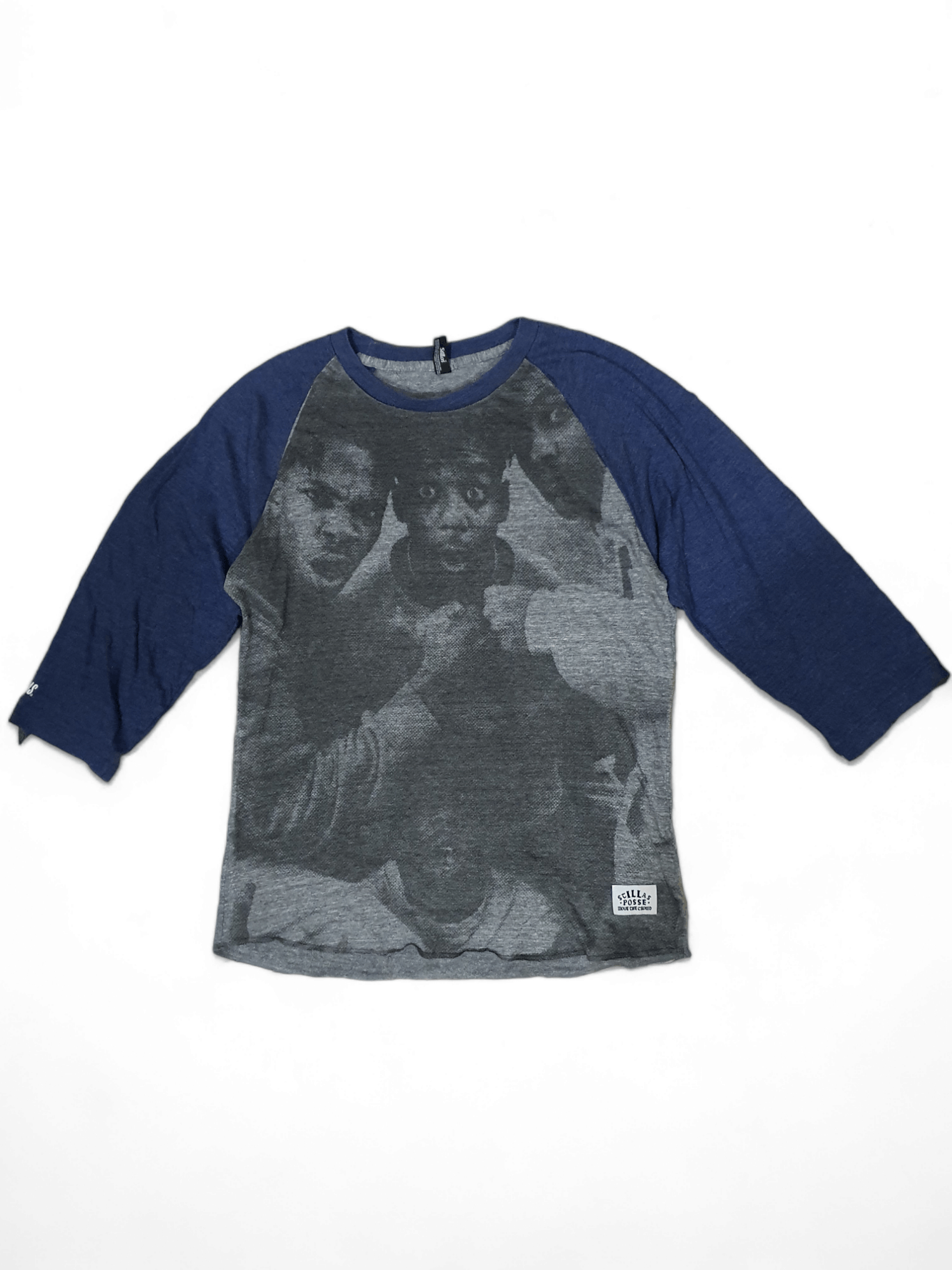 Japanese Brand vintage-style raglan t-shirt with blue three-quarter sleeves Size US L / EU 52-54 / 3 - 1 Thumbnail