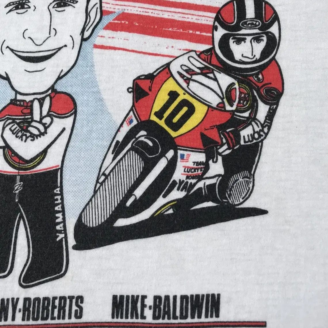 Vintage Vintage Yamaha Team Lucky Strike Roberts Racing Tee Made JPN Size US M / EU 48-50 / 2 - 7 Thumbnail