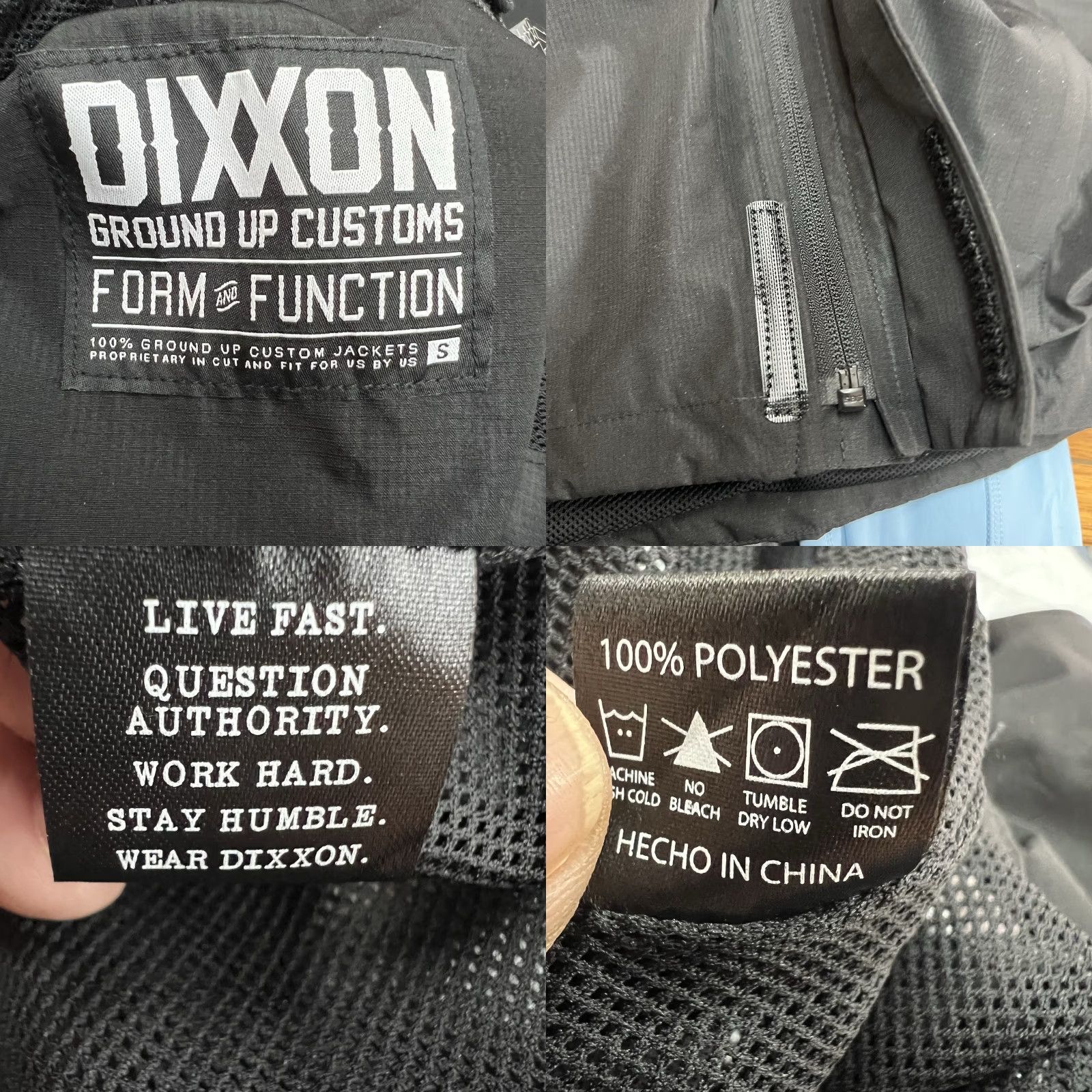 Vintage Dixon Flannel Co Jacket Windbreaker Men’s S Black NWT Polyester Hooded Lined Casual Travel Workwear Size US S / EU 44-46 / 1 - 8 Thumbnail