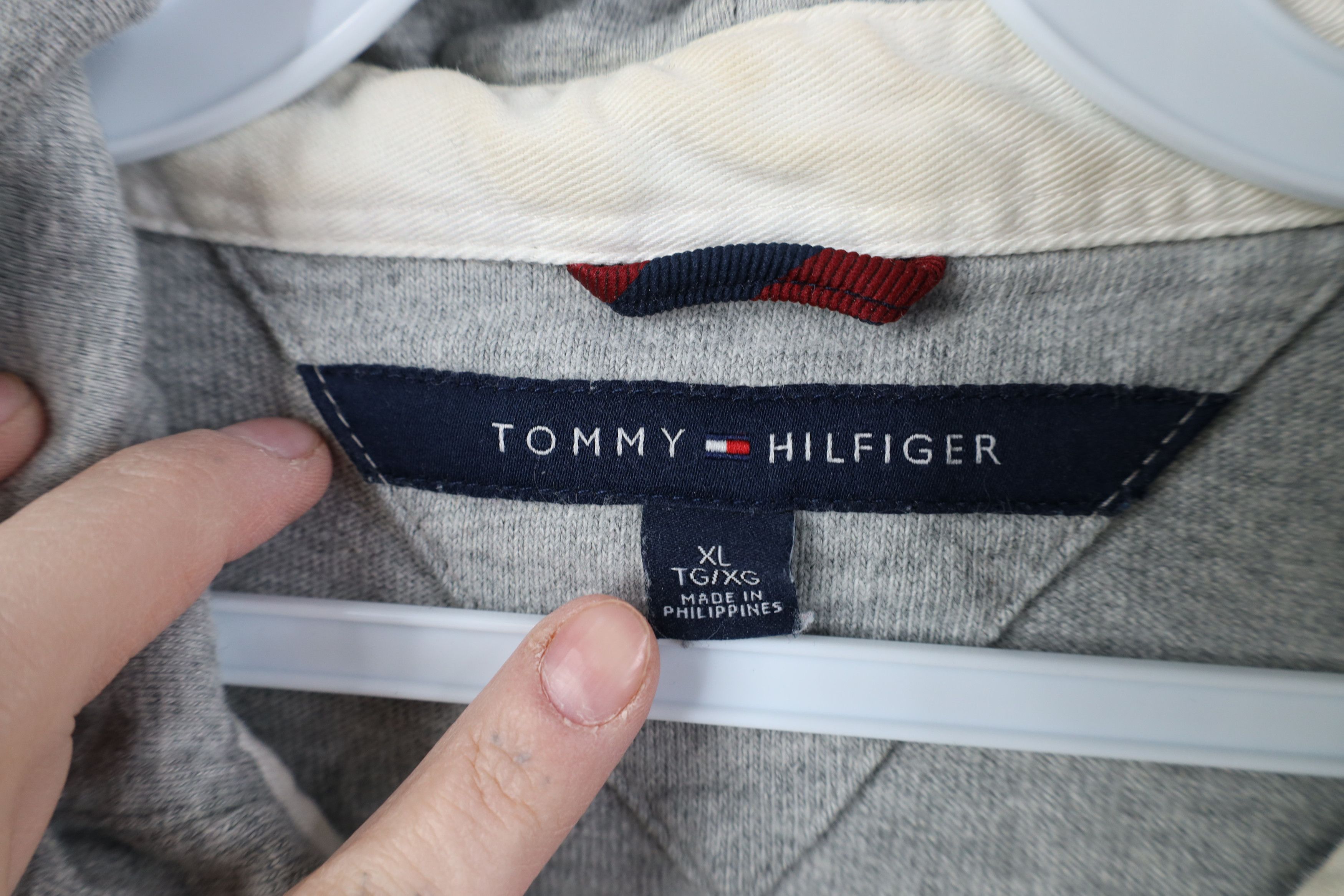 Tommy Hilfiger Vintage Tommy Hilfiger Heavyweight Hooded Long Sleeve Polo Size US XL / EU 56 / 4 - 10 Thumbnail