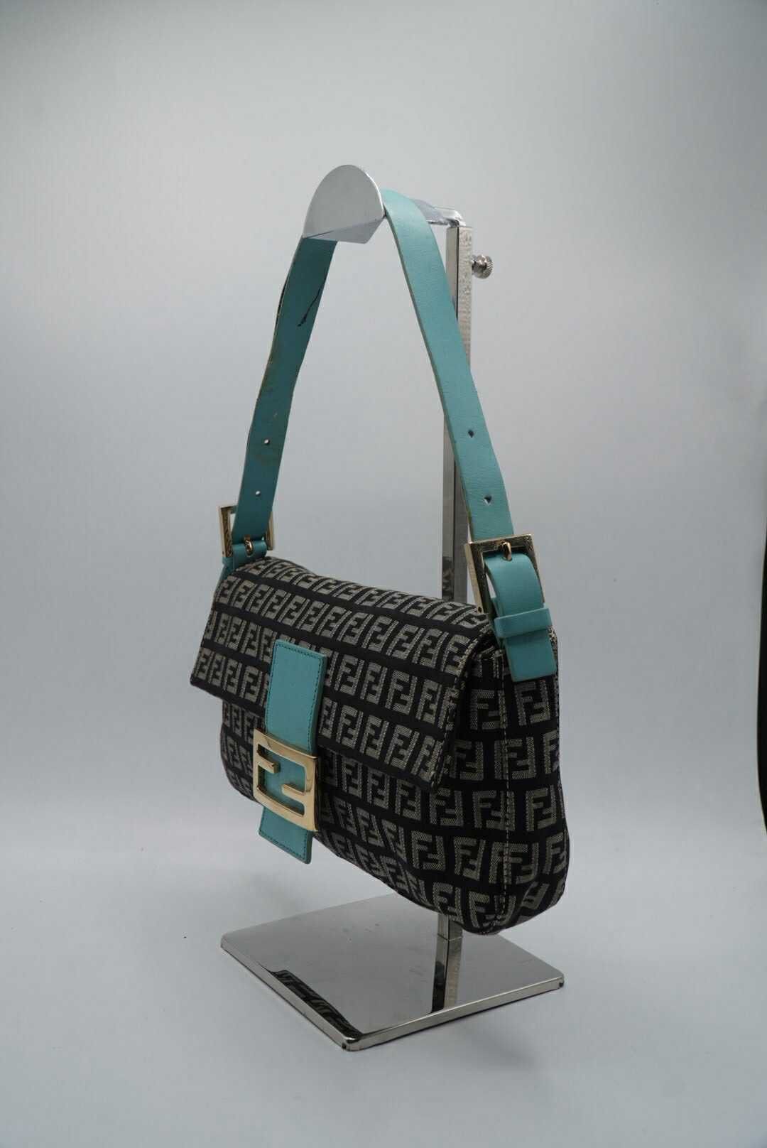 Fendi Fendi Zucchino Canvas Mamma Baguette Bag Size ONE SIZE - 4 Thumbnail