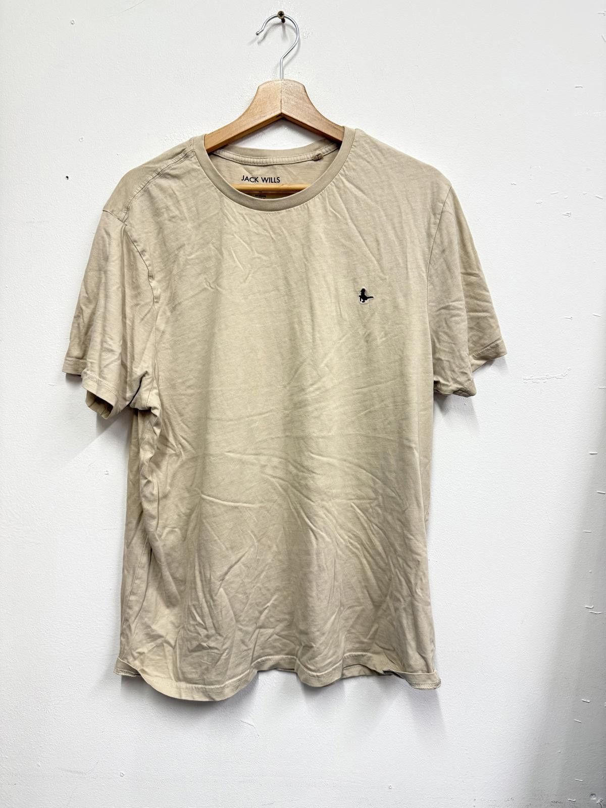 Jack Wills Jack Wills Men's Beige Crew Neck T-Shirt XL Size US XL / EU 56 / 4 - 1 Thumbnail