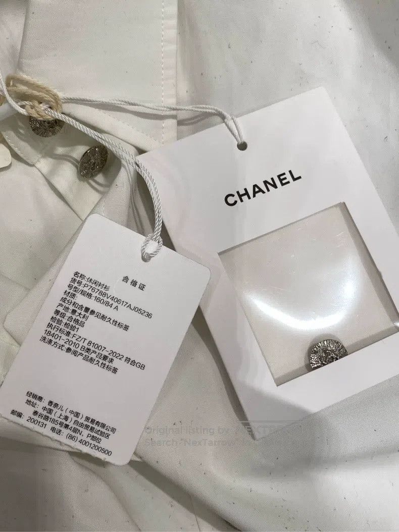 Chanel Chanel 24SChanel White Shirt Size XS / US 0-2 / IT 36-38 - 4 Thumbnail
