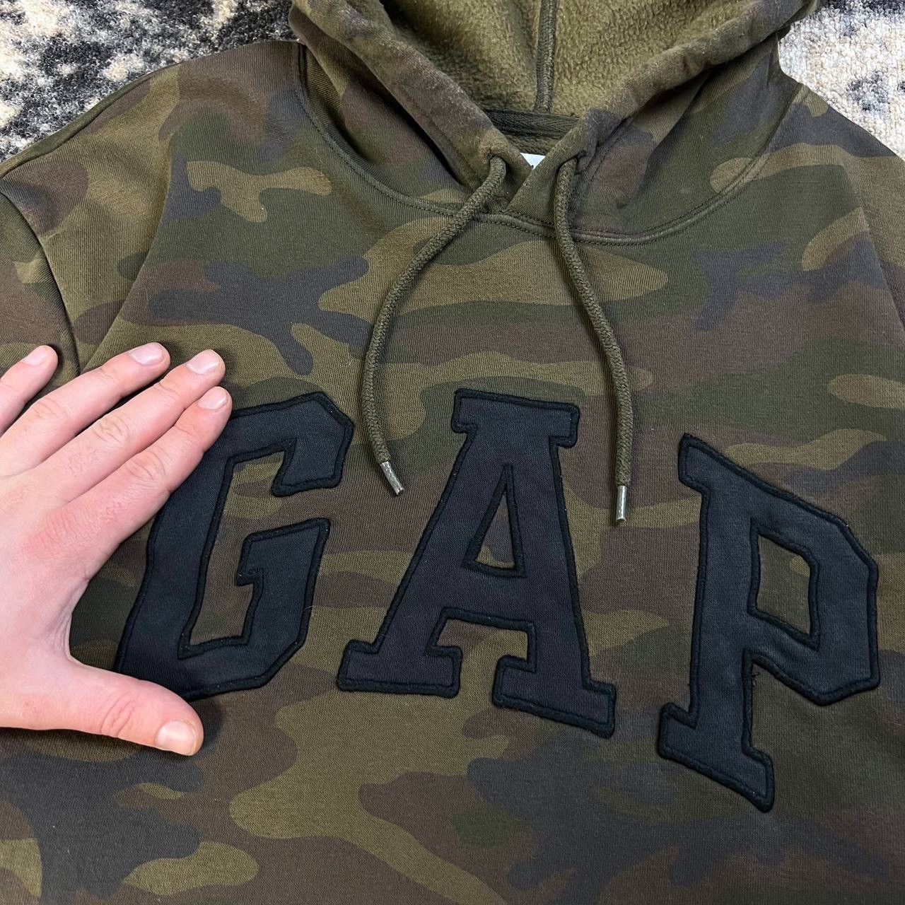 Gap Gap Vintage Y2K Big Embroidered Logo Hoodie Size US XL / EU 56 / 4 - 4 Thumbnail