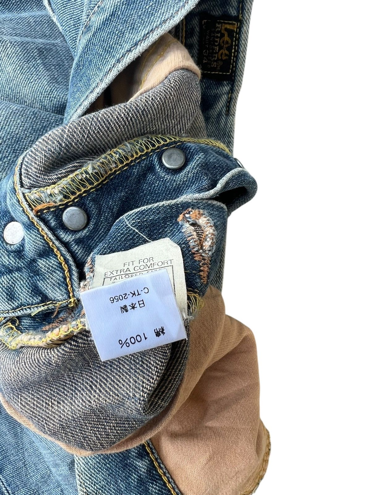 Lee Vintage 90s Lee Riders Side Tag Fade Denim Selvedge Jeans Size US 34 / EU 50 - 25 Thumbnail