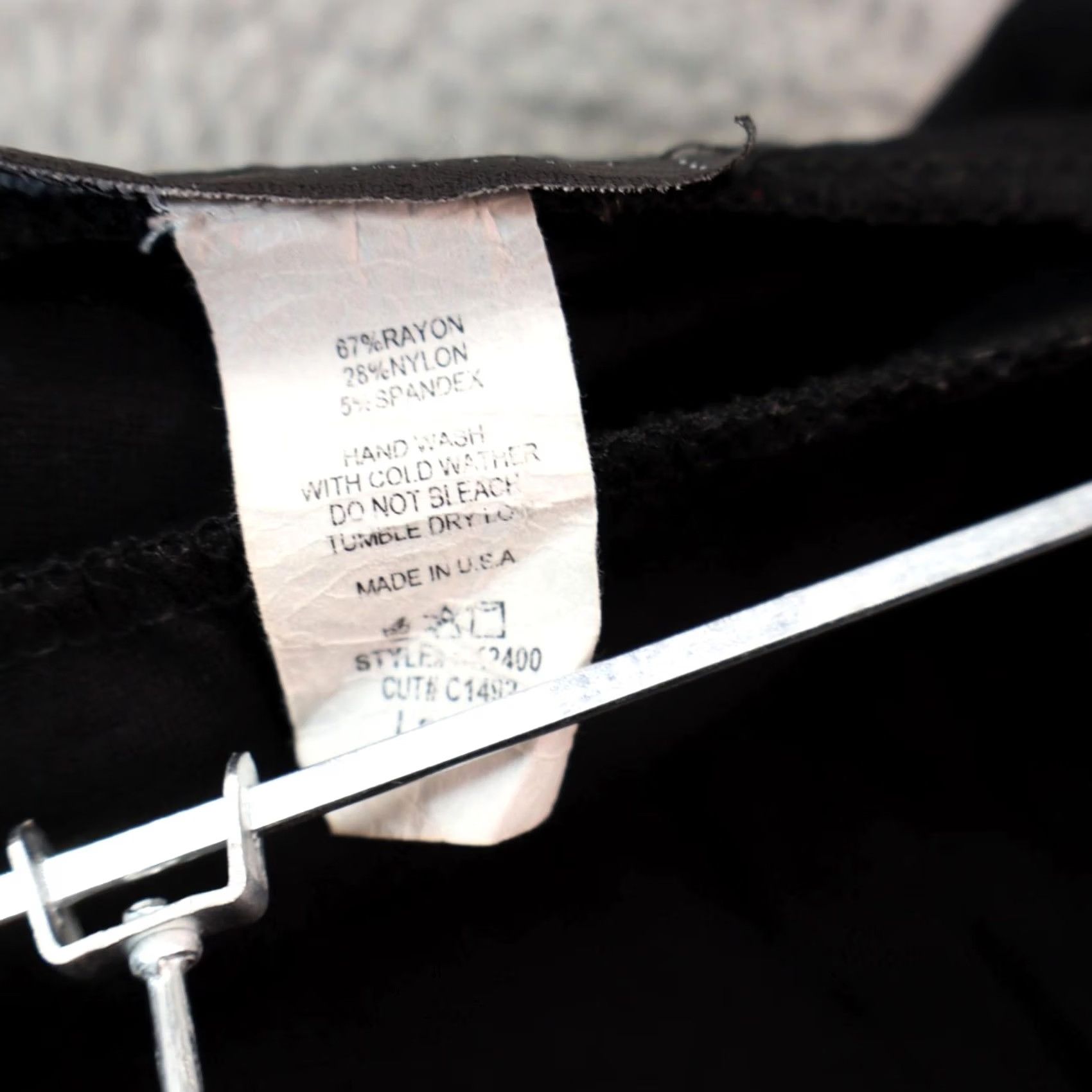 Vintage VINTAGE Touch Me Skirt Long A-Line Black L Womens 90s Casual Polyester Tie Side Metal Eyelets USA Size 36" / US 14 / IT 50 - 6 Thumbnail