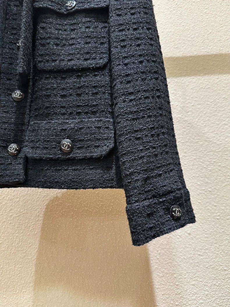 Chanel Chanel 21C black streamer four-pocket jacket Size XXS / US 00 / IT 34 - 5 Thumbnail