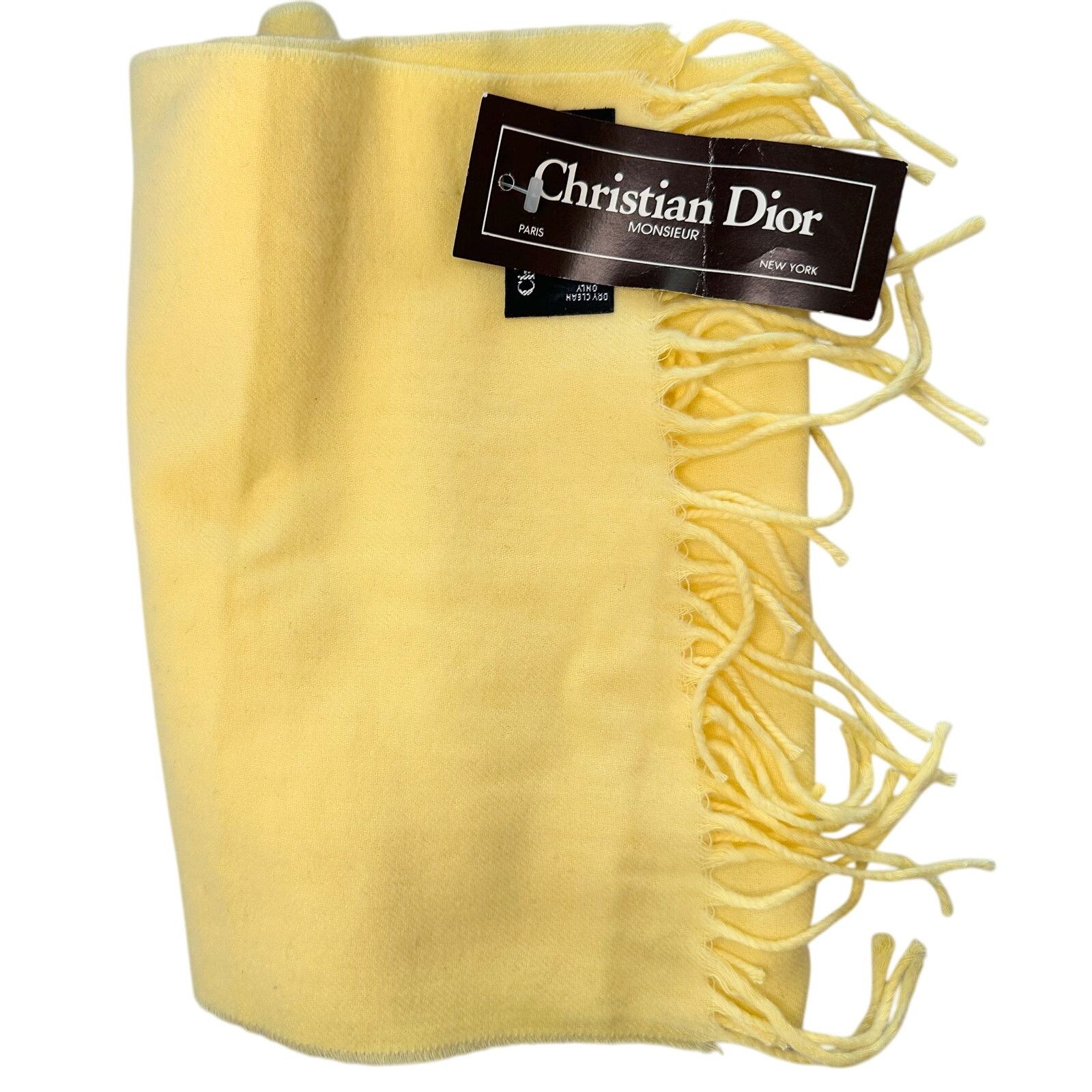 Dior Christian Dior Yellow Monsieur Men's Cashmaire Scarf Size ONE SIZE - 4 Thumbnail