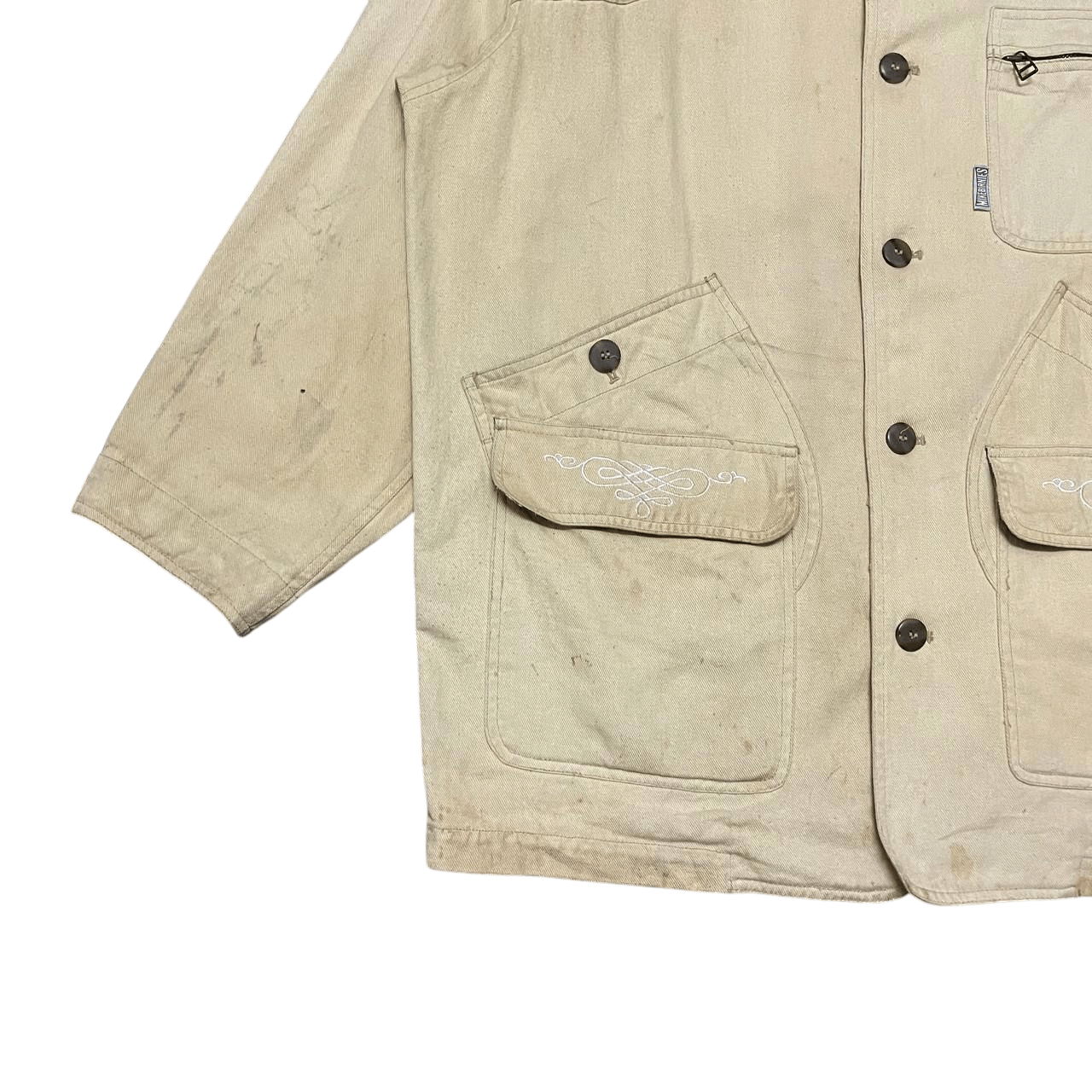 Japanese Brand Vintage Mike Birnies Hunting Jacket Leather Collar Size US L / EU 52-54 / 3 - 3 Thumbnail
