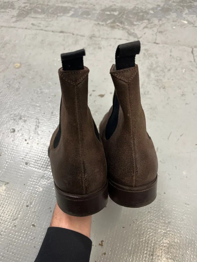Prada 2000s Prada Brown Eroded Leather Boots Size US 13 / EU 46 - 5 Thumbnail