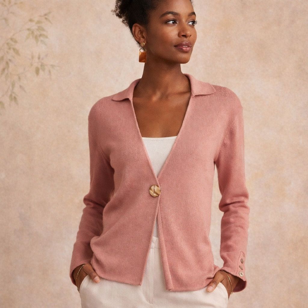 Anne Klein Vintage 90s Blush Pink Anne Klein Cardigan Sweater M Size S / US 4 / IT 40 - 1 Thumbnail