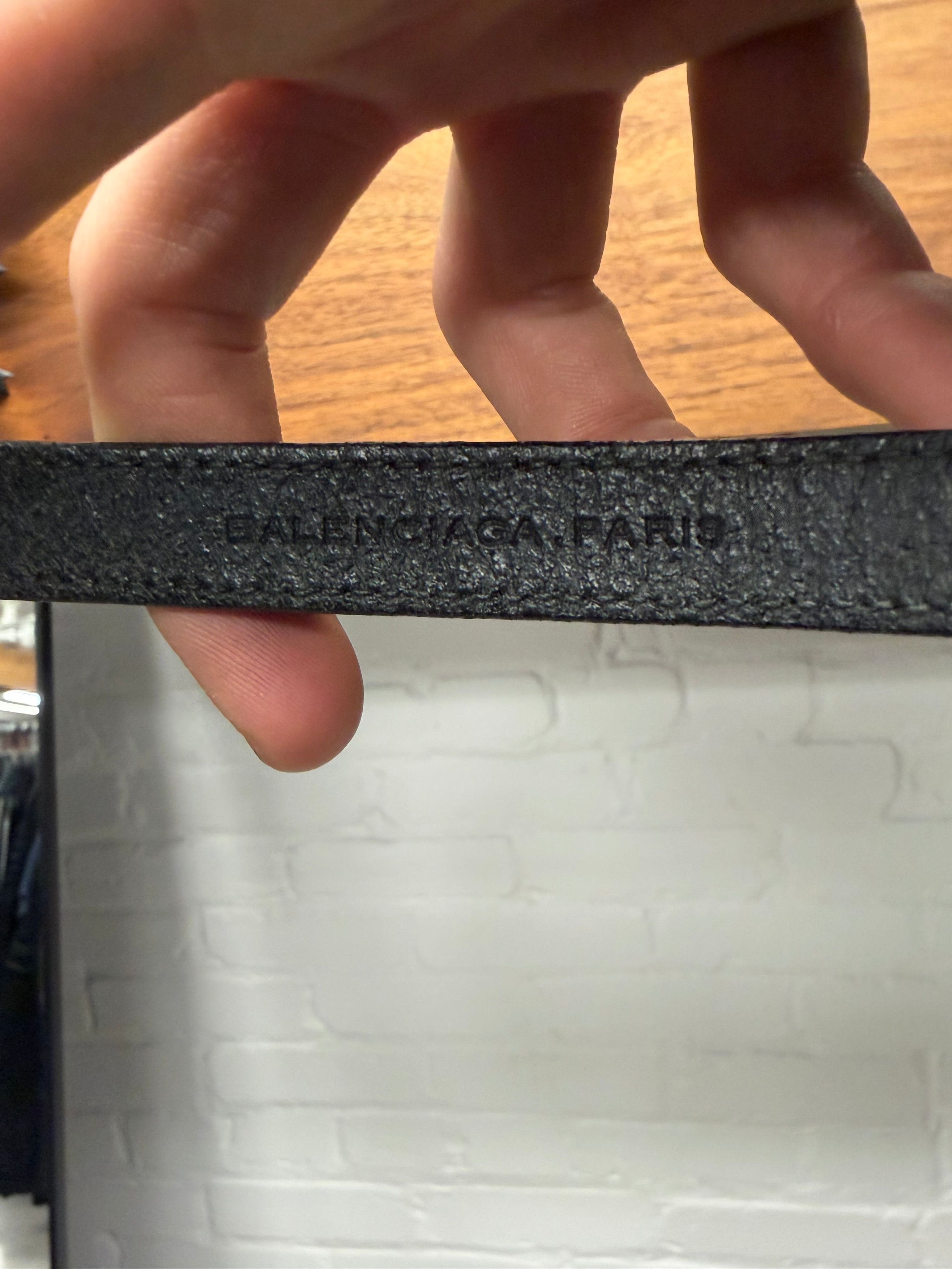 Balenciaga Balenciaga ‘Agneau’ Single Strap Black Calfskin Leather Bracelet Size ONE SIZE - 5 Thumbnail