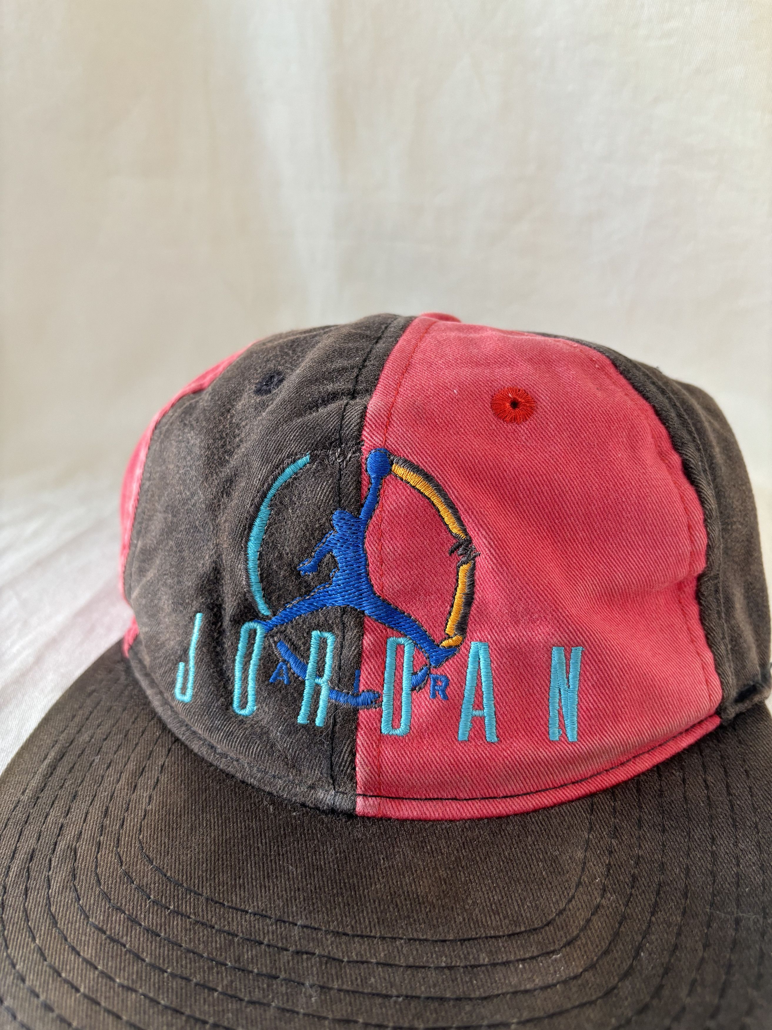 Jordan Brand × Nike × Vintage Vintage Nike Air Jordan Aqua 8 Pinwheel Faded Snapback Size ONE SIZE - 3 Thumbnail